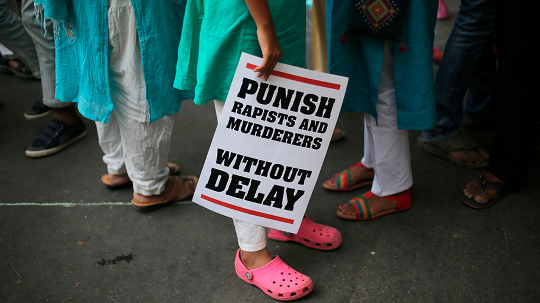 An Indian protester at an April protest in New Delhi against two recently reported rape cases.