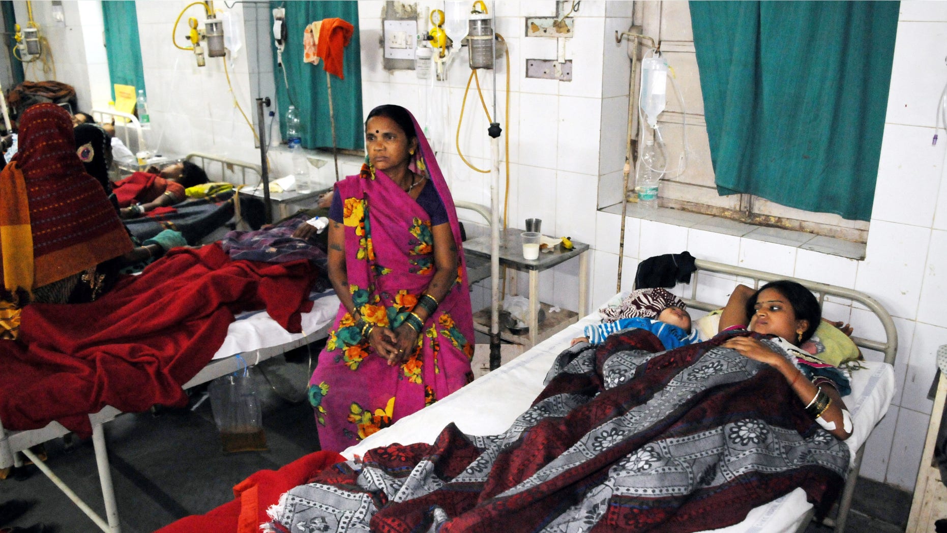 Nov. 11, 2014: Indian women who underwent sterilization surgeries receive treatment at the CIMS hospital in Bilaspur, in the central Indian state of Chhattisgarh