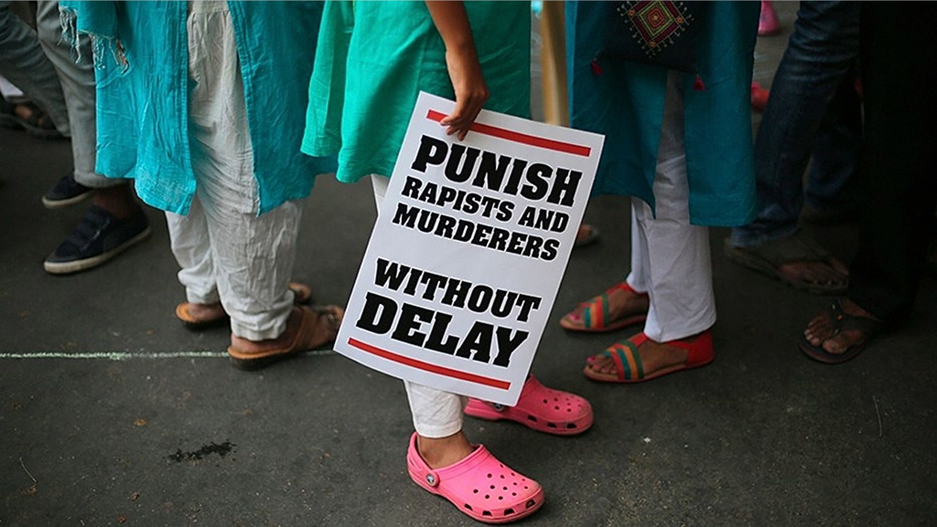 An Indian demonstrator at an April protest in New Delhi against two reported rape cases.