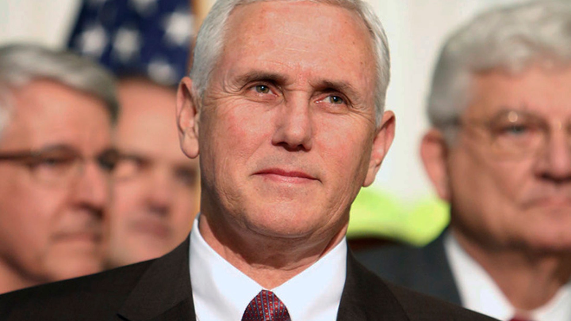 Mar 23, 2016: Indiana Gov. Mike Pence speaks to the media on Wednesday in Fort Wayne.