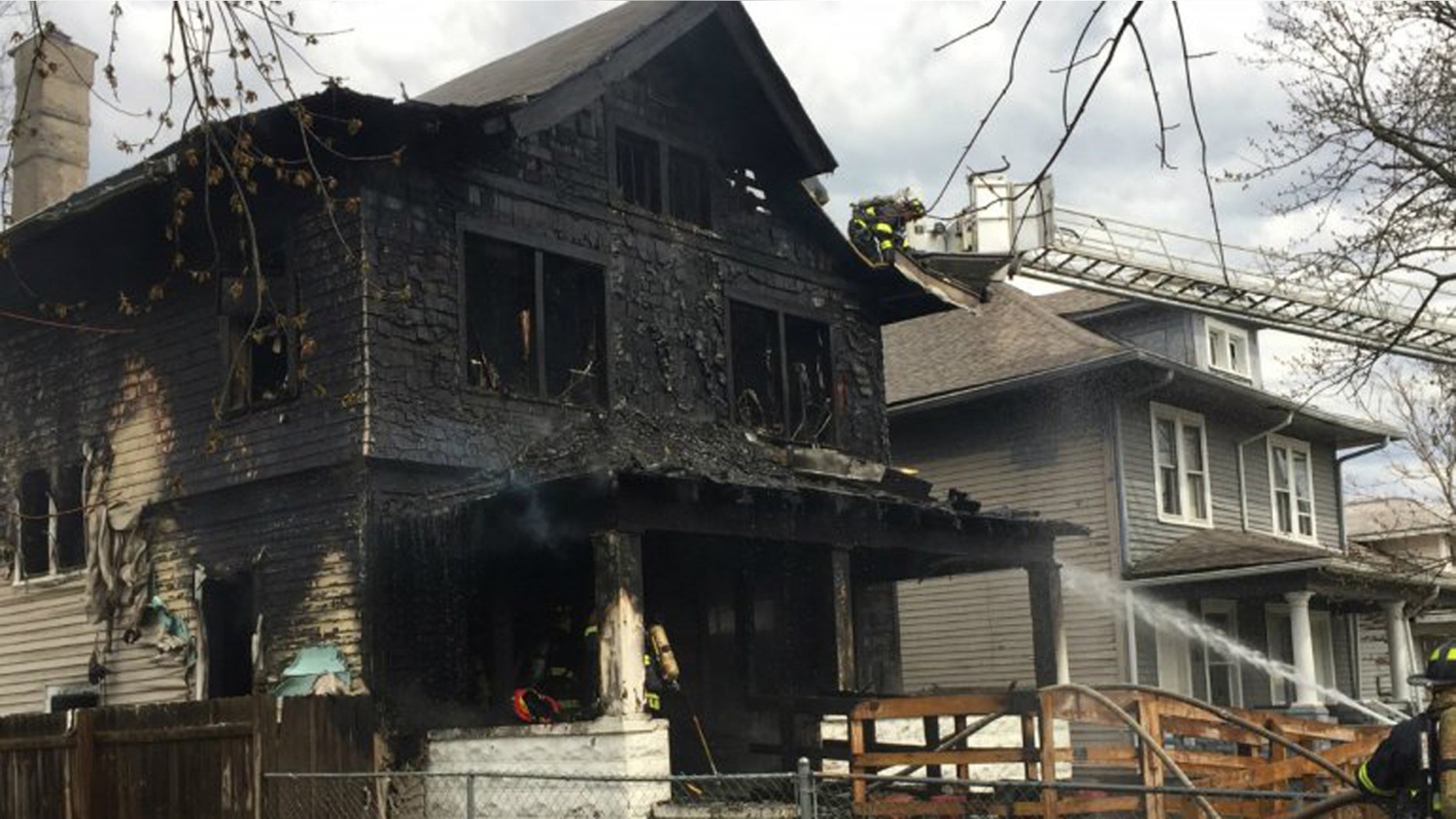 An Indianapolis family saw their home go up in flames and barely escaped with their lives.
