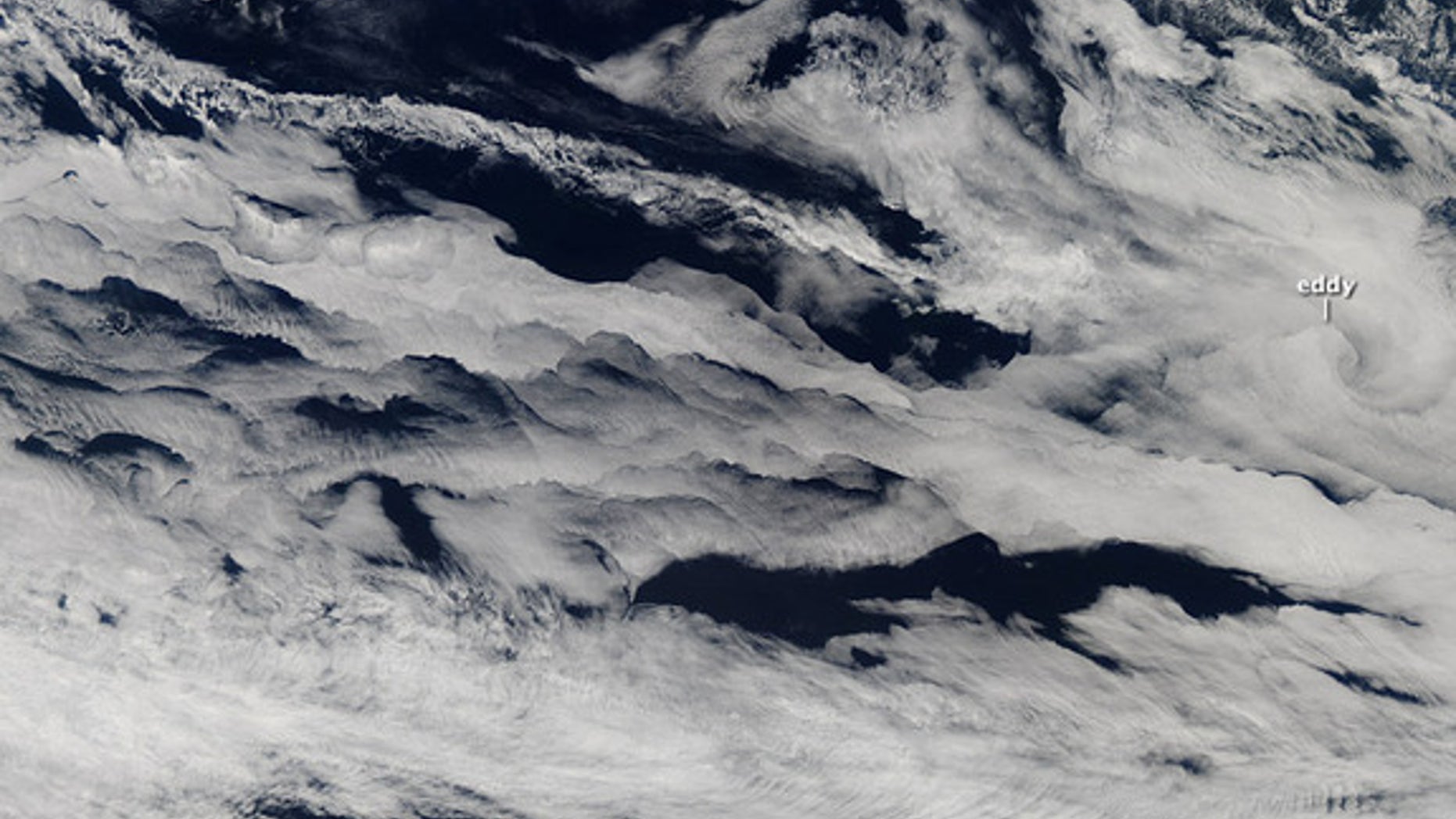 Marine stratocumulus clouds stretched across the southern Indian Ocean in this image taken by NASA's Aqua satellite in early March 2013.