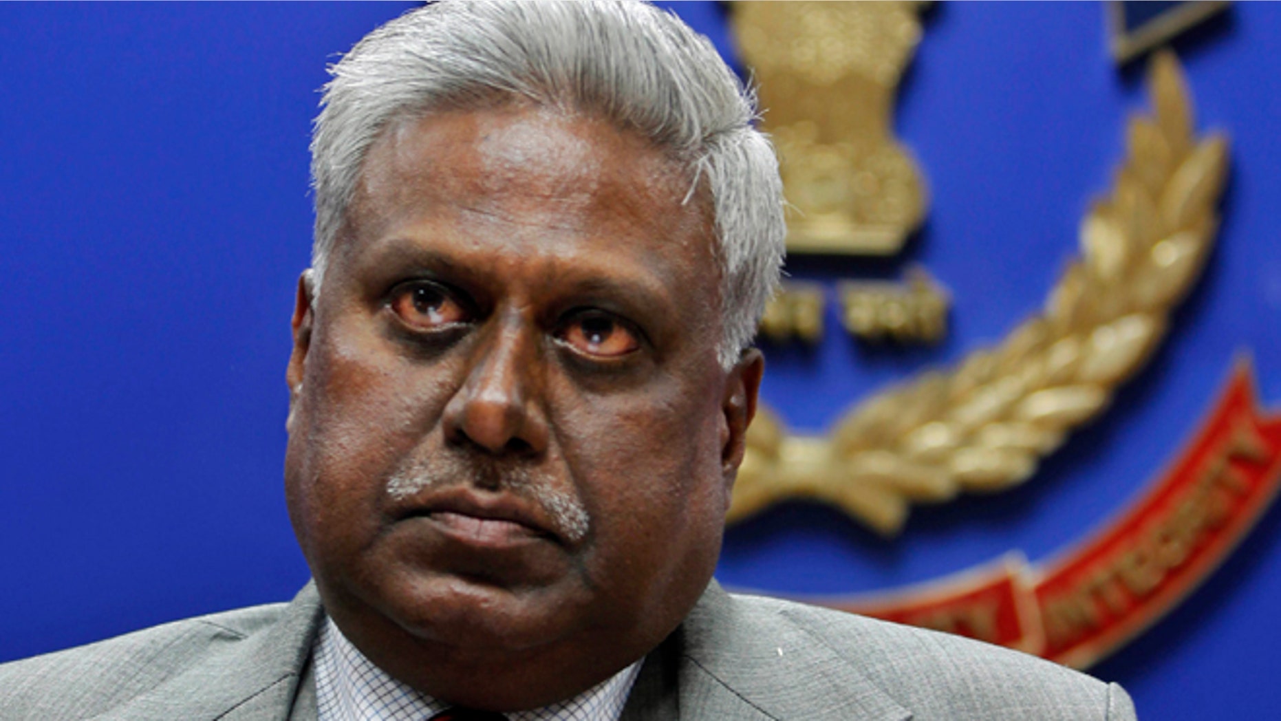 Dec. 3, 2012: In this file photo, India's Central Bureau of Investigation (CBI) director Ranjit Sinha addresses a press conference at the CBI headquarters in New Delhi, India.