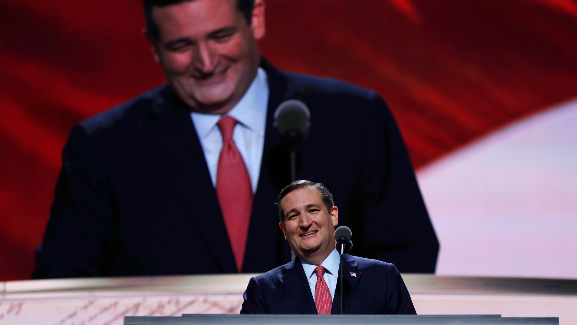 Sen. Ted Cruz, during the third day session of the RNC in Cleveland, Wednesday, July 20, 2016.
