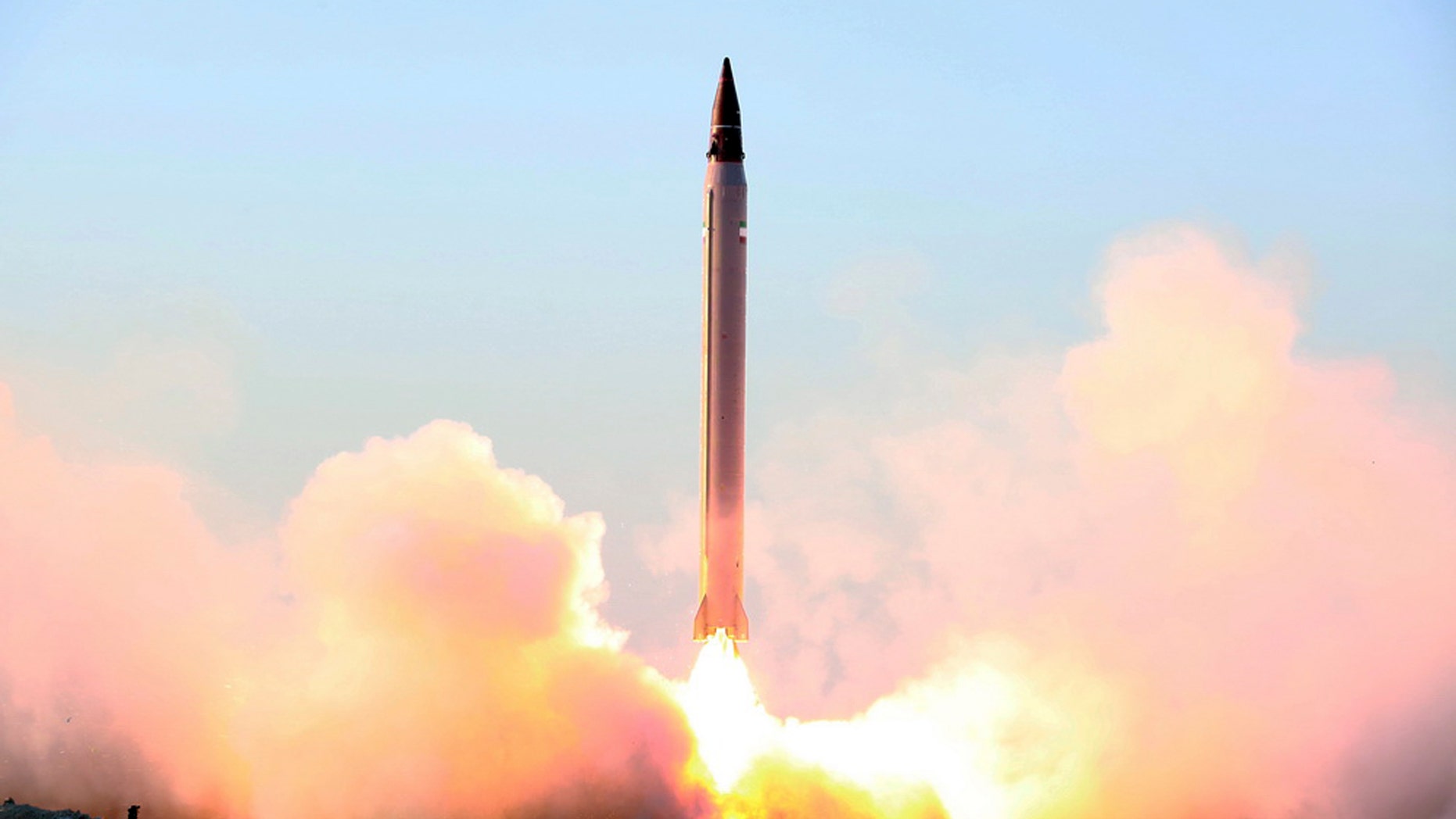 Oct. 11, 2015 – Photo claims to show launching of an Emad long-range ballistic surface-to-surface missile in an undisclosed location. Iran tested a ballistic missile again in November 2015, a U.S. official said Dec. 8, describing the 2nd such test since this summer’s nuclear agreement. The State Department said only that it was conducting a "serious review" of such reports. (Iranian Defense Ministry via AP)