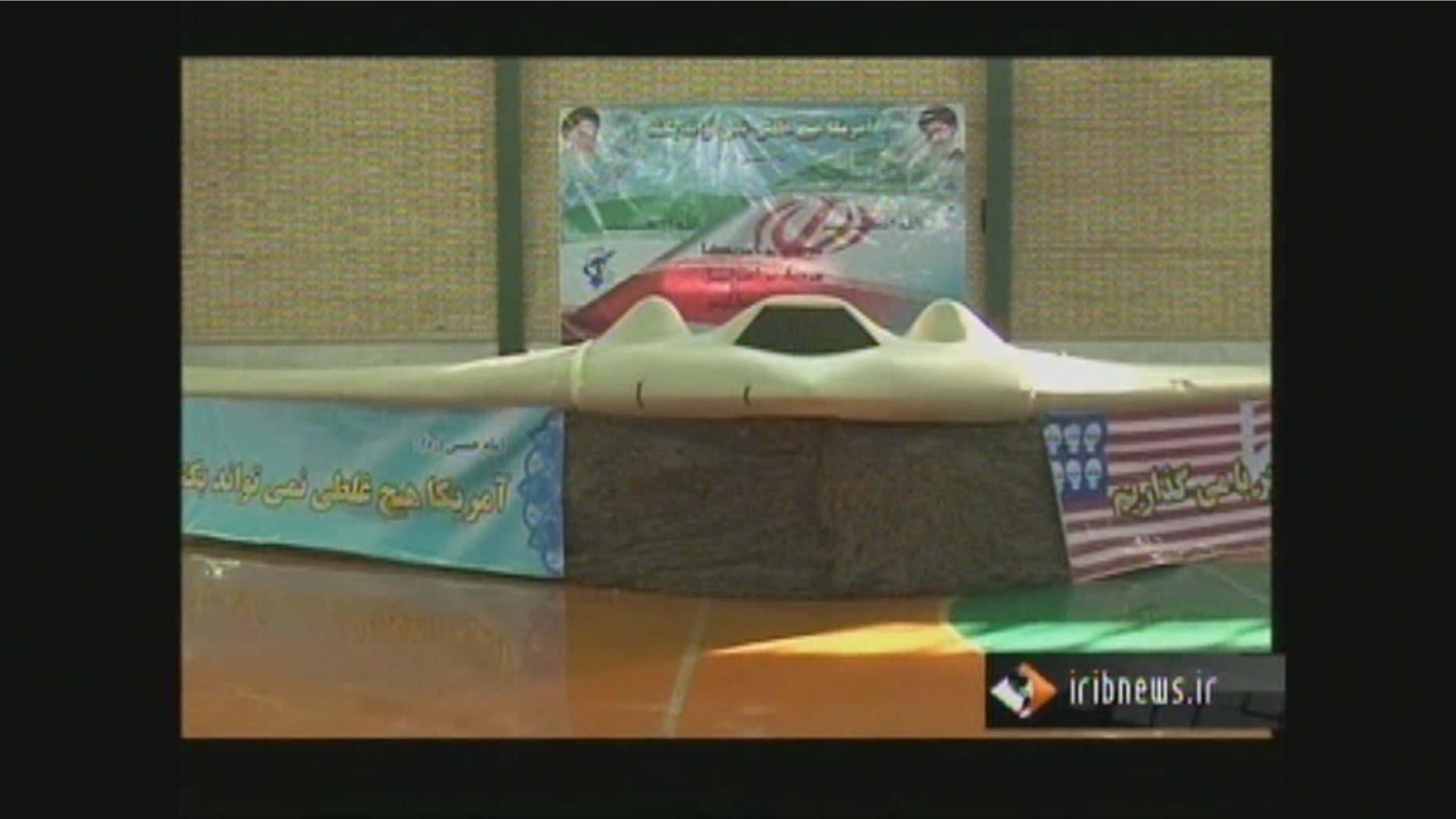 Dec. 8, 2011: Images aired by Iranian state television show the secret U.S. drone that went down last week in eastern Iran.