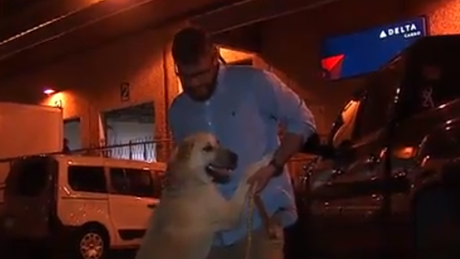 Iraq veteran Jonathan Lewis and his dog Peanut were reunited Tuesday after spending months apart.