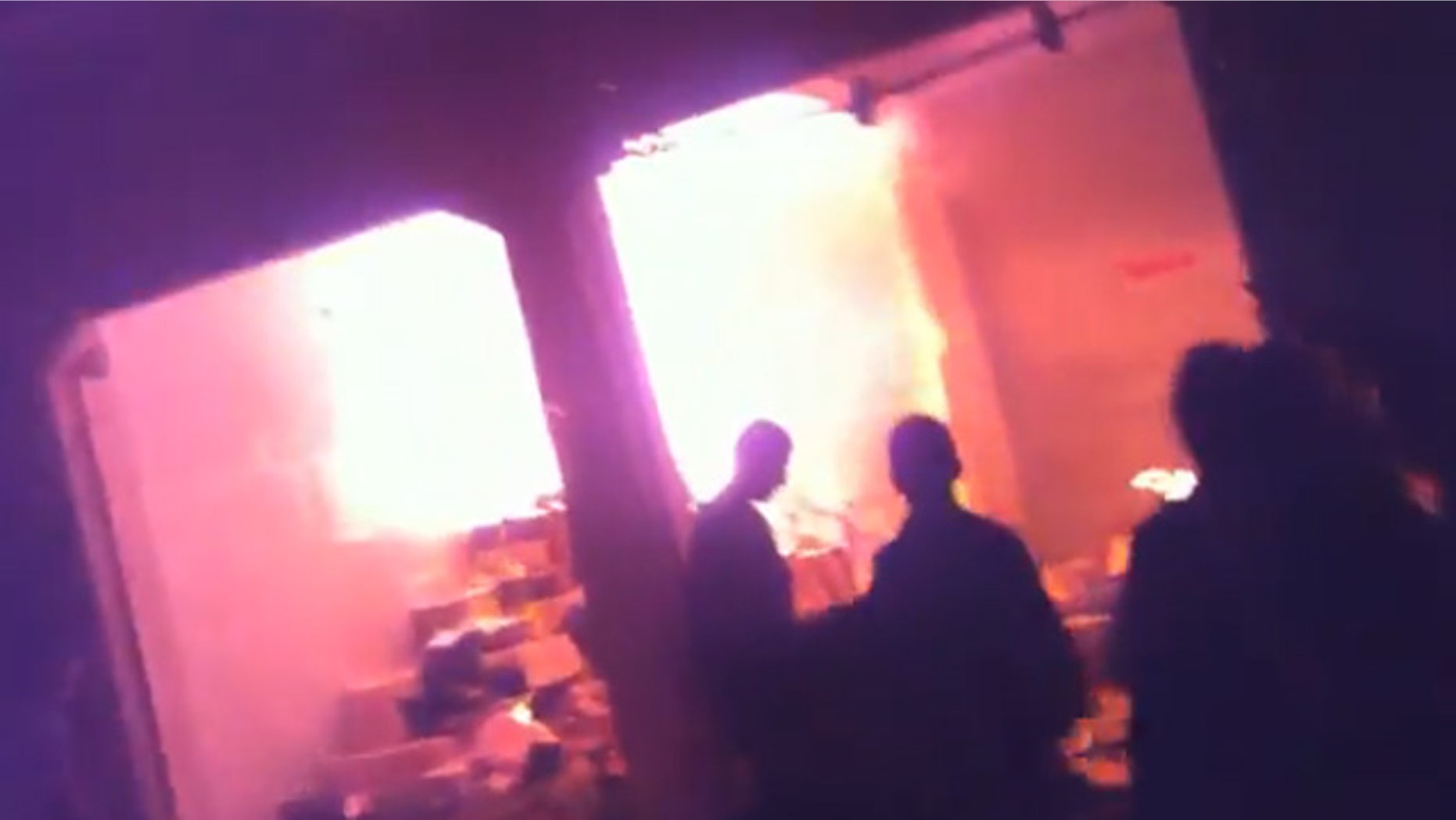 The image shown here, taken from a video posted online, is purported to show attacks on businesses in northern Iraq following a sermon Dec. 2. The authenticity of the video could not be verified.