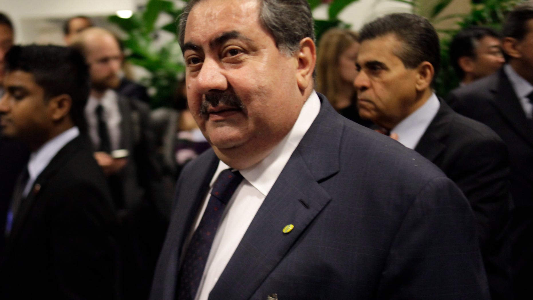 In this Sept. 20, 2011 file photo, Iraqi Foreign Affairs Minister Hoshyar Zebari arrives to a meeting about Libya during the 66th session of the General Assembly at United Nations headquarters. With a year-end deadline for the pullout of U.S. troops looming, Iraq's foreign minister on Tuesday, Sept. 27, 2011 said he believes there will be an agreement with the United States to train his country's military and talks are already under way in Baghdad.