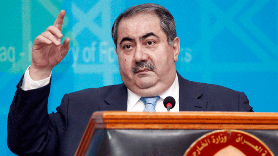 July 5, 2012: Iraqi Foreign Affairs Minister Hoshyar Zebari speaks at a press conference in Baghdad, Iraq.
