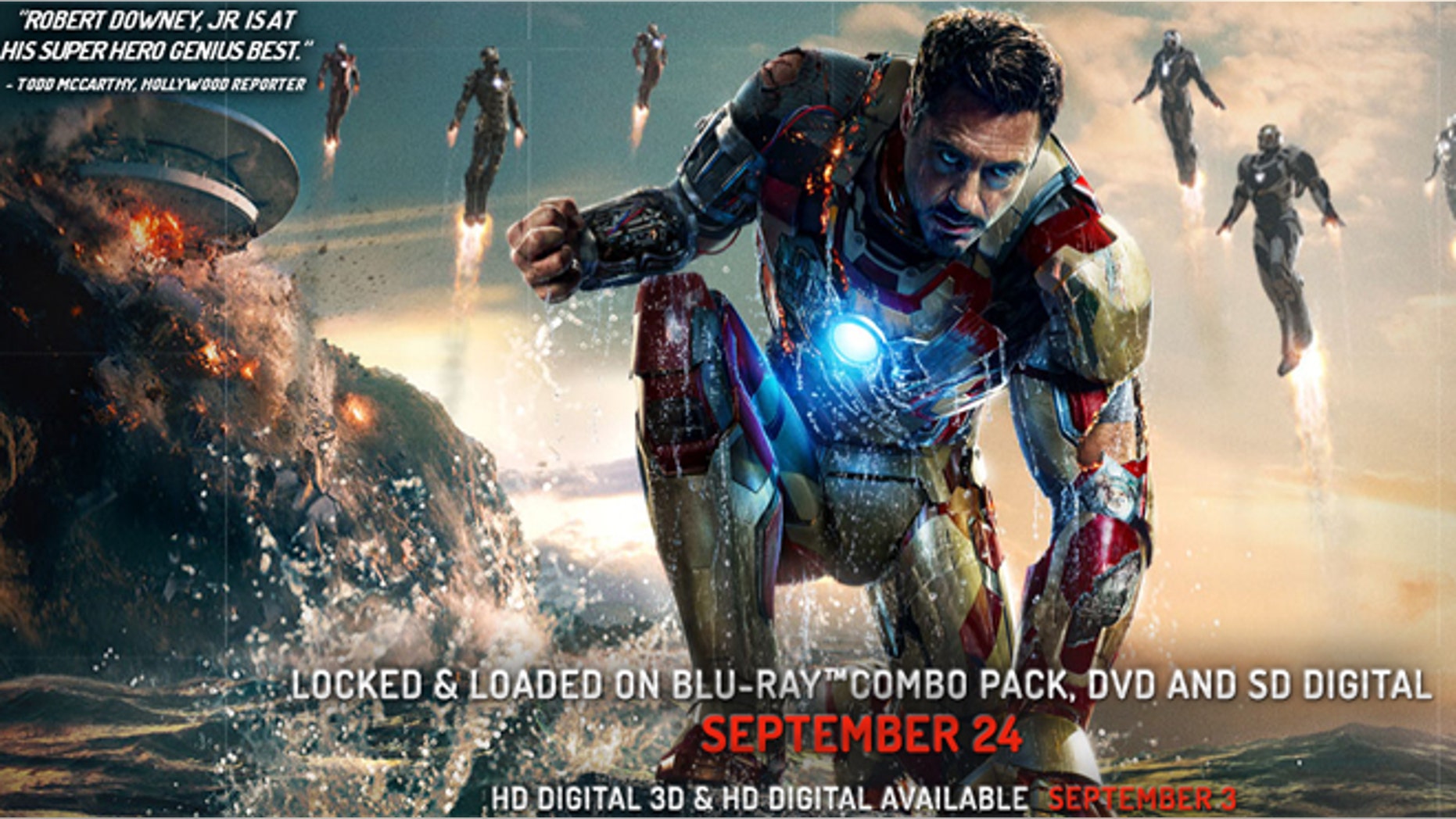 Robert Downey, Jr. as Iron Man.