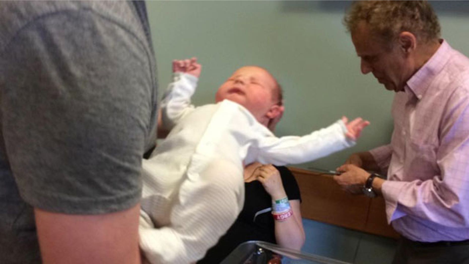 Isaac Hall was born weighing more than 13 pounds.