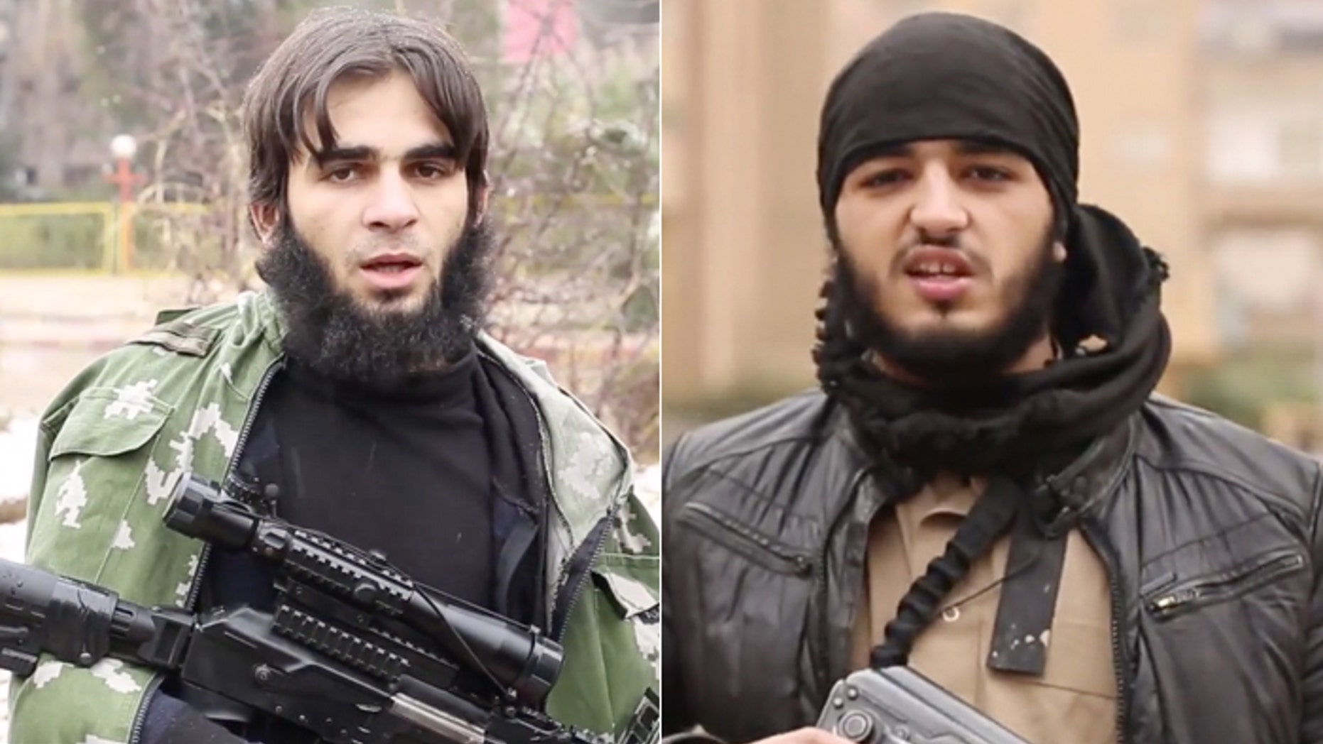 The French-speaking ISIS fighters show their faces, an indication that they have no intention of coming back to France. (Screengrab courtesy of TRAC)