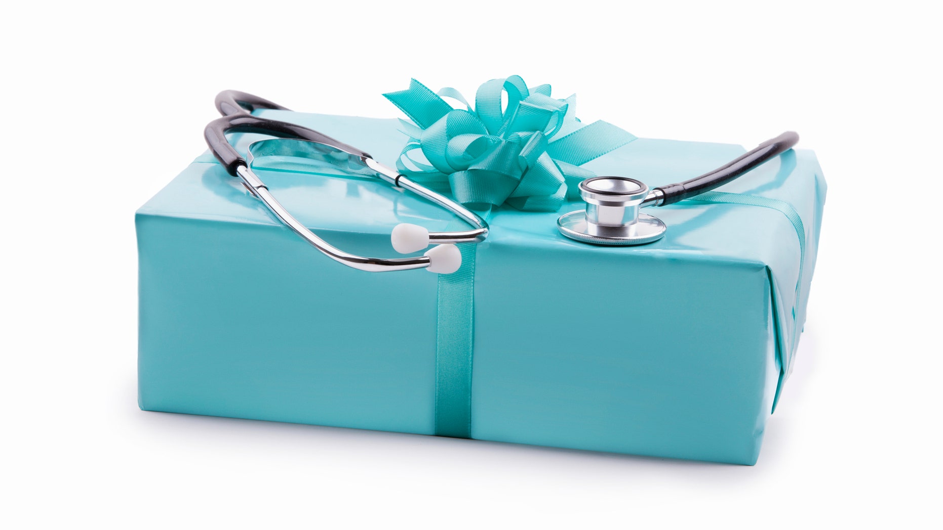 Stethoskop on a gift box