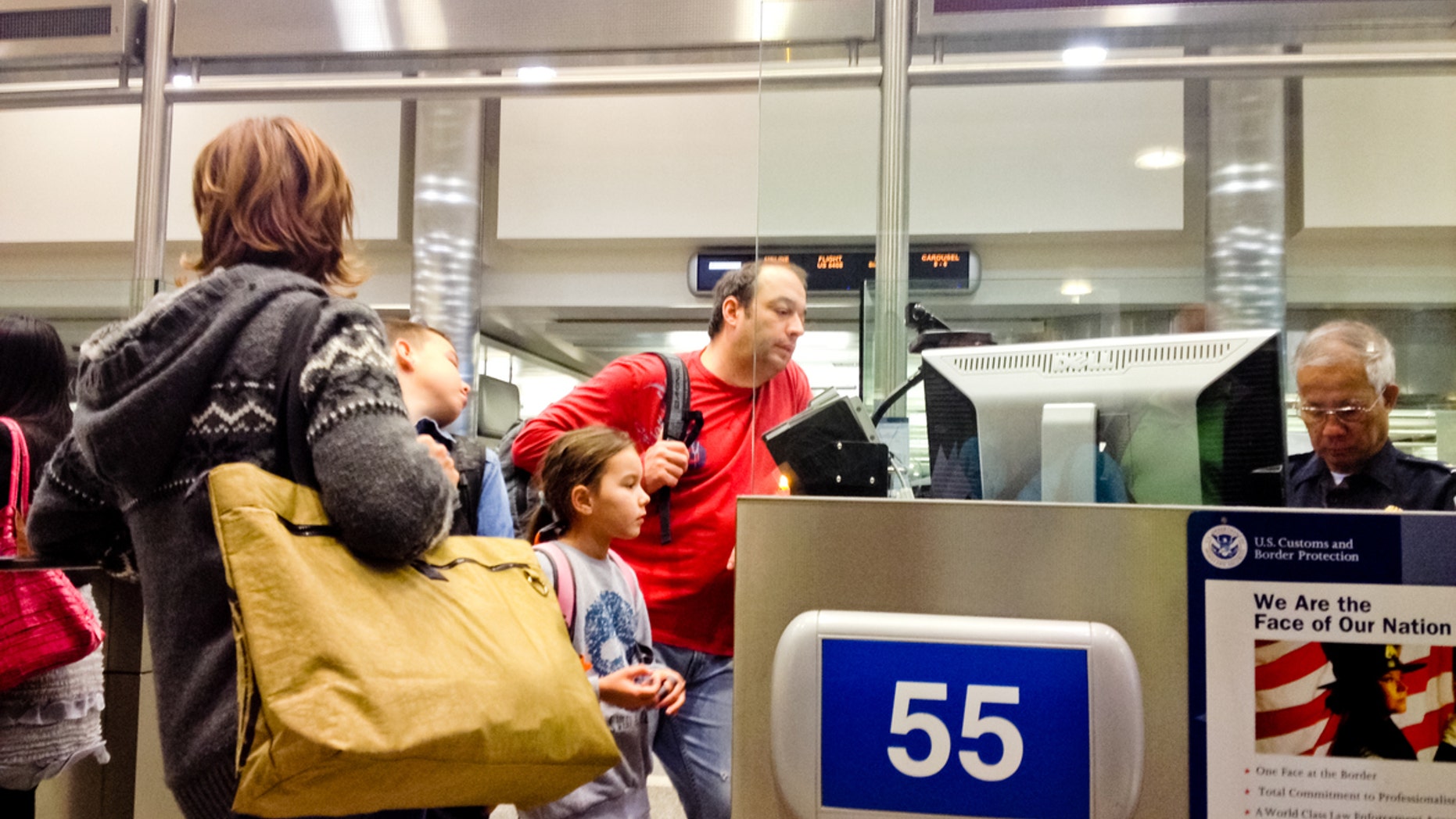 Ryanair passengers were held for 90 minutes after their plane arrived because the airport officers didn't show up for work.