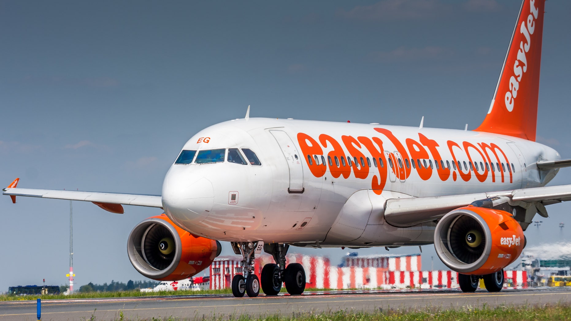 Prague, Czech Republic - July 1, 2015: Airbus A320 of EasyJet. Image was taken at Vaclav Havel airport.