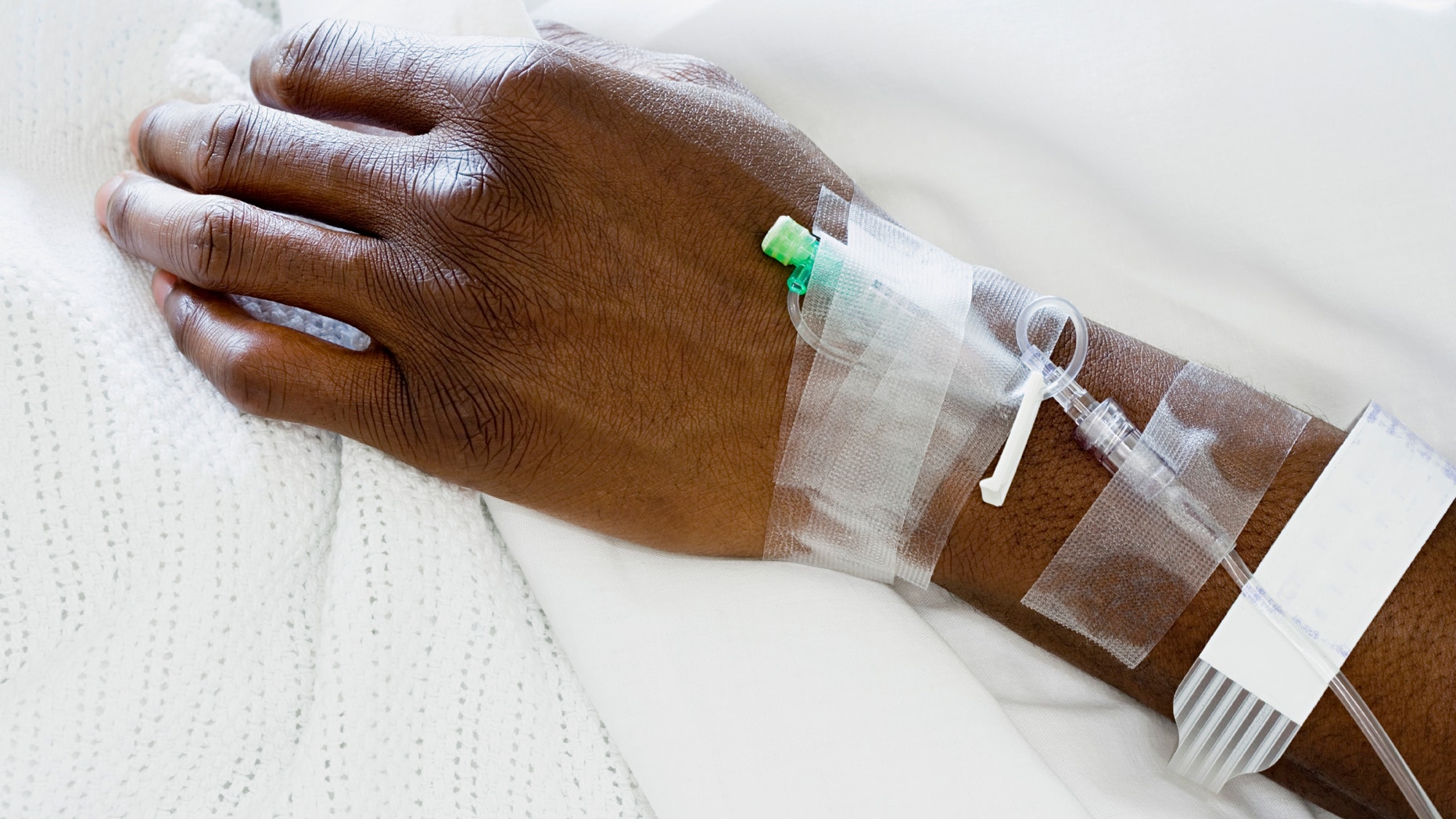 Arm of patient with drip