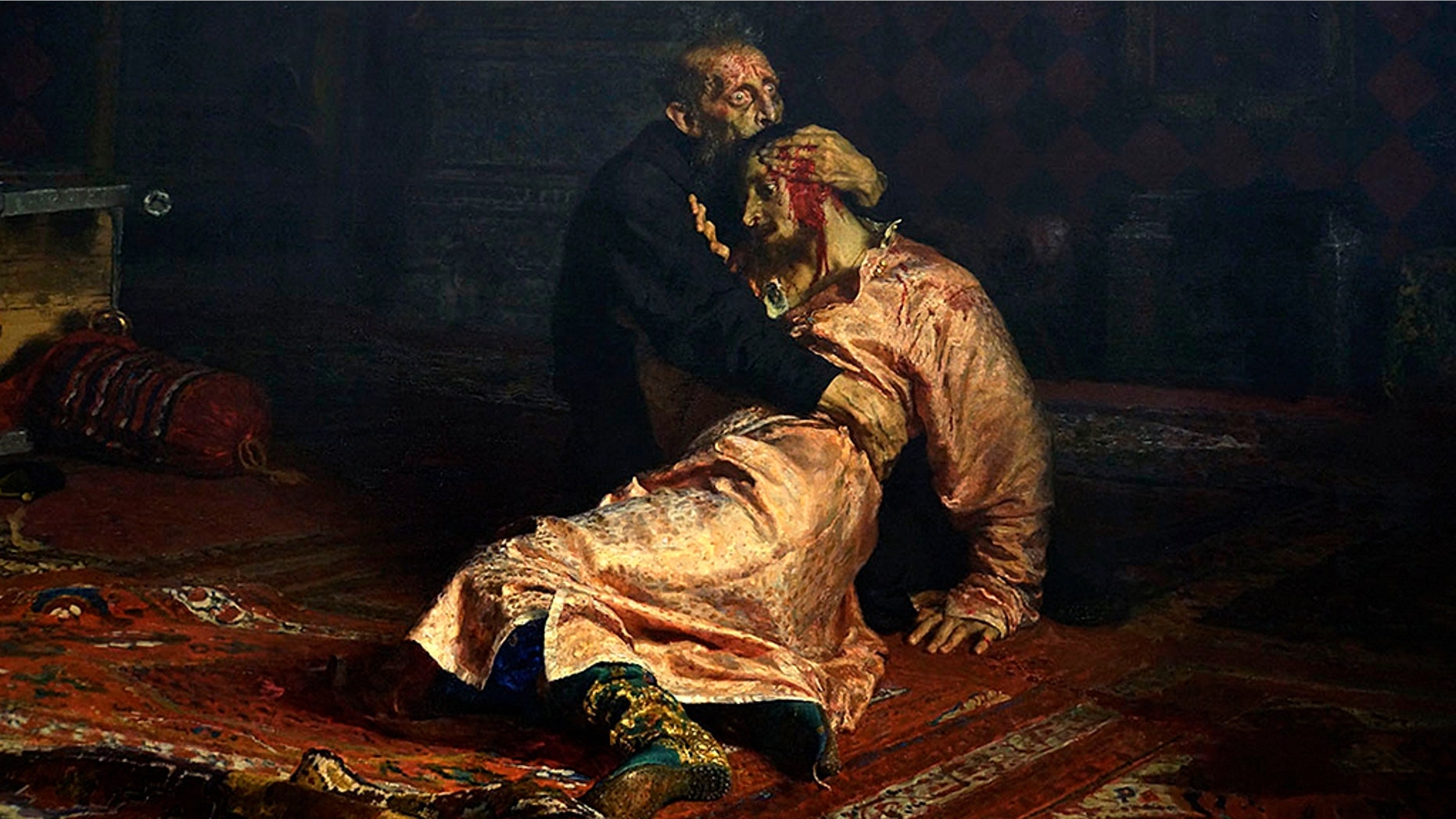 The painting, named "Ivan the Terrible and His Son Ivan on November 16, 1581," was vandalized on Saturday by a man who was reported to be in a vodka-fueled rampage.