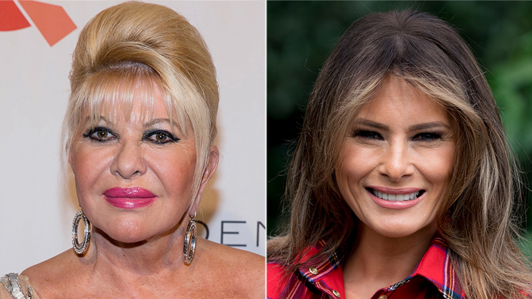 Ivana Trump, at left, said she was the First Lady. The office of Melania Trump, at right, says there is "no substance" to her comment. (AP)