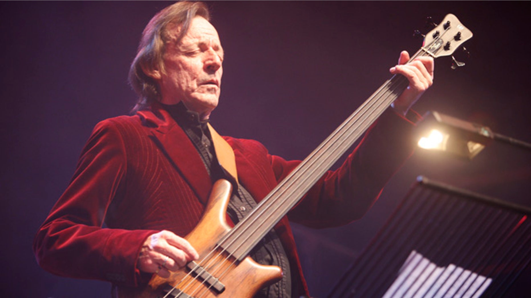 In this Sunday, Dec. 7, 2008 file photo, British musician Jack Bruce performs at the "Zildjian Drummers Achievement Awards" at the Shepherd's Bush Empire in London. British musician Jack Bruce, best known as the bassist from the 1960s group Cream, has died. He was 71.
