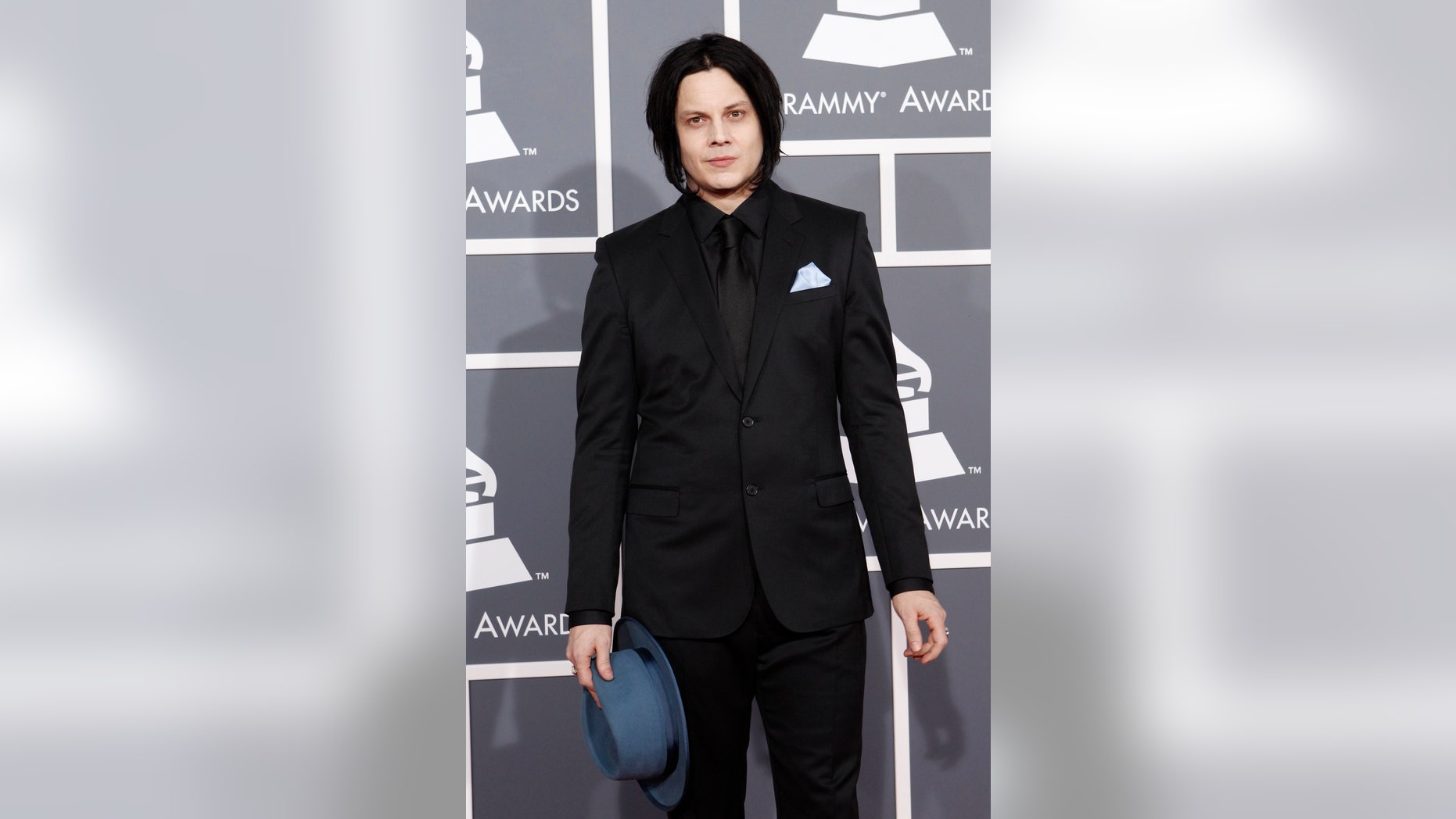February 10, 2013. Musician and record producer Jack White arrives at the 55th annual Grammy Awards in Los Angeles, California.