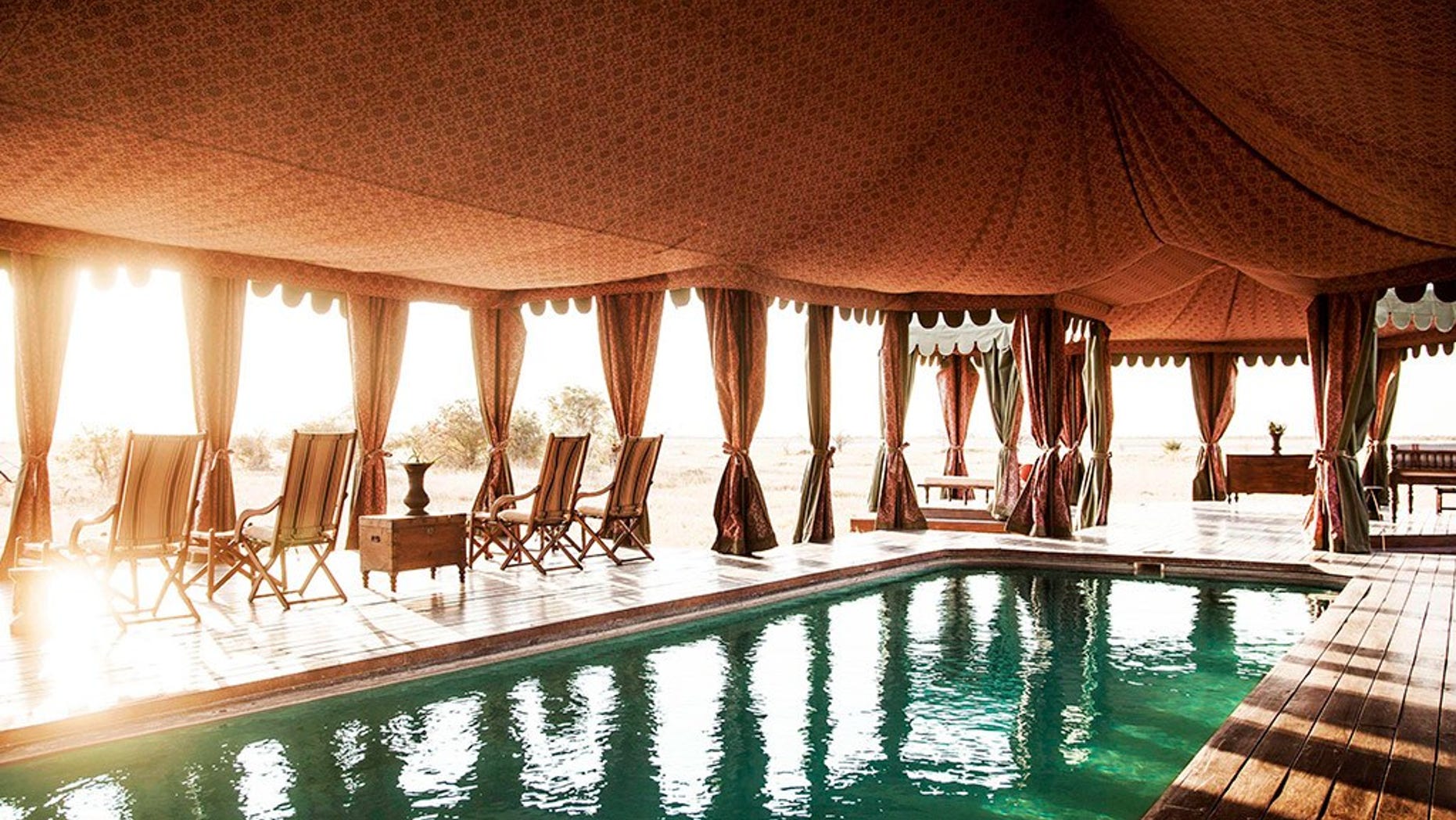 This is the Persian styled camp, Jack's Camp in Botswana