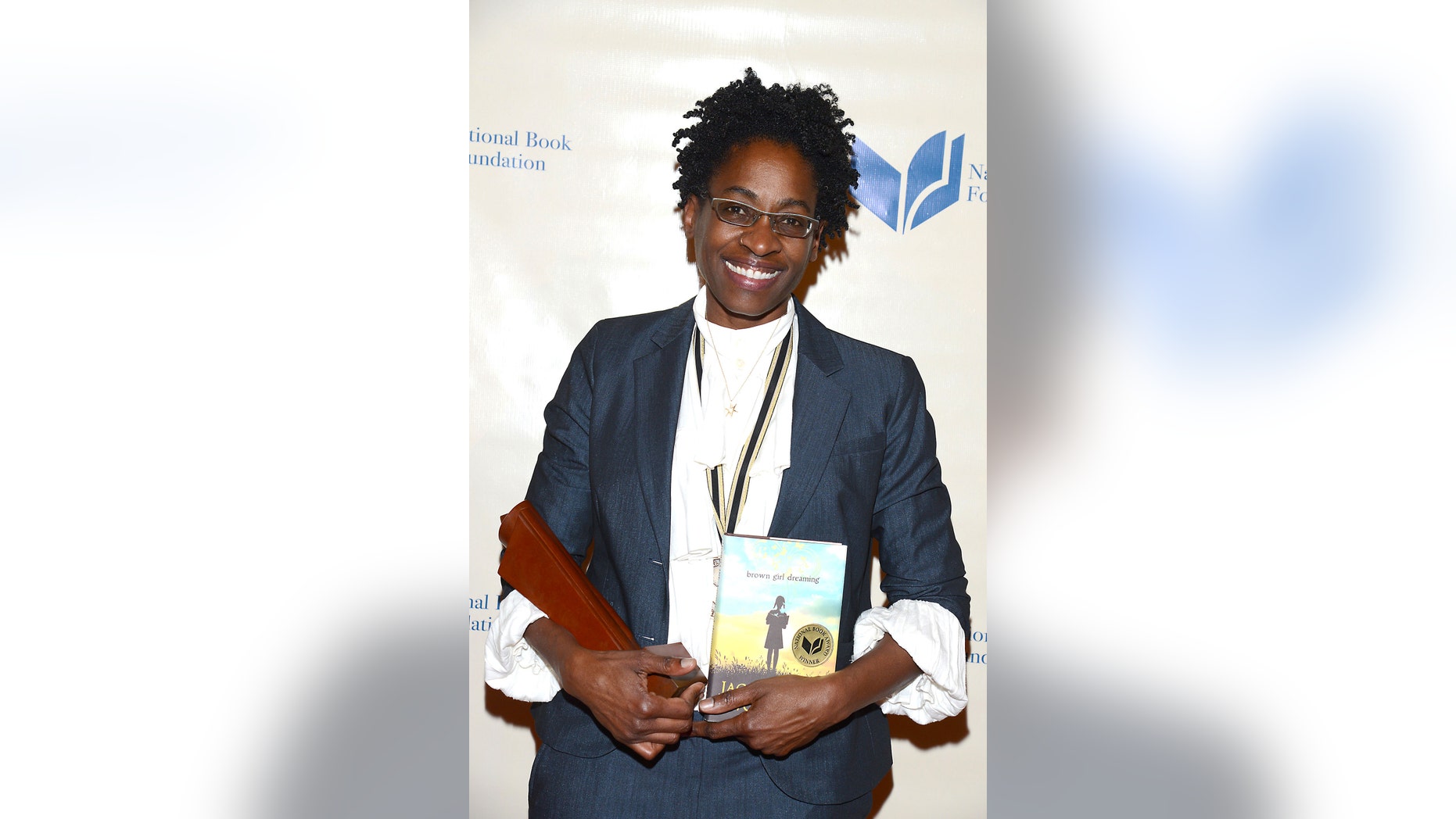 Nov. 19, 2014. Jacqueline Woodson, winner of the National Book Award for Young People's Literature, attending the 65th Annual National Book Awards at Cipriani Wall Street in New York.