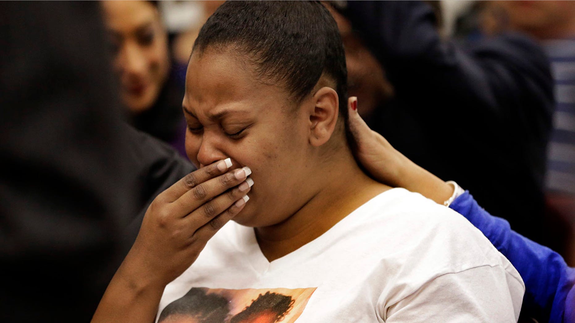 Dec. 13, 2013: In this file photo, Nailah Winkfield, mother of 13-year-old Jahi McMath, cries before a courtroom hearing regarding McMath, in Oakland, Calif.