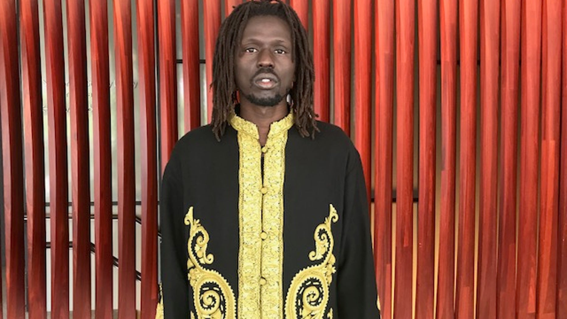 Recovered Sudanese child soldier turned activist and hip-hop artist, Emmanuel Jal