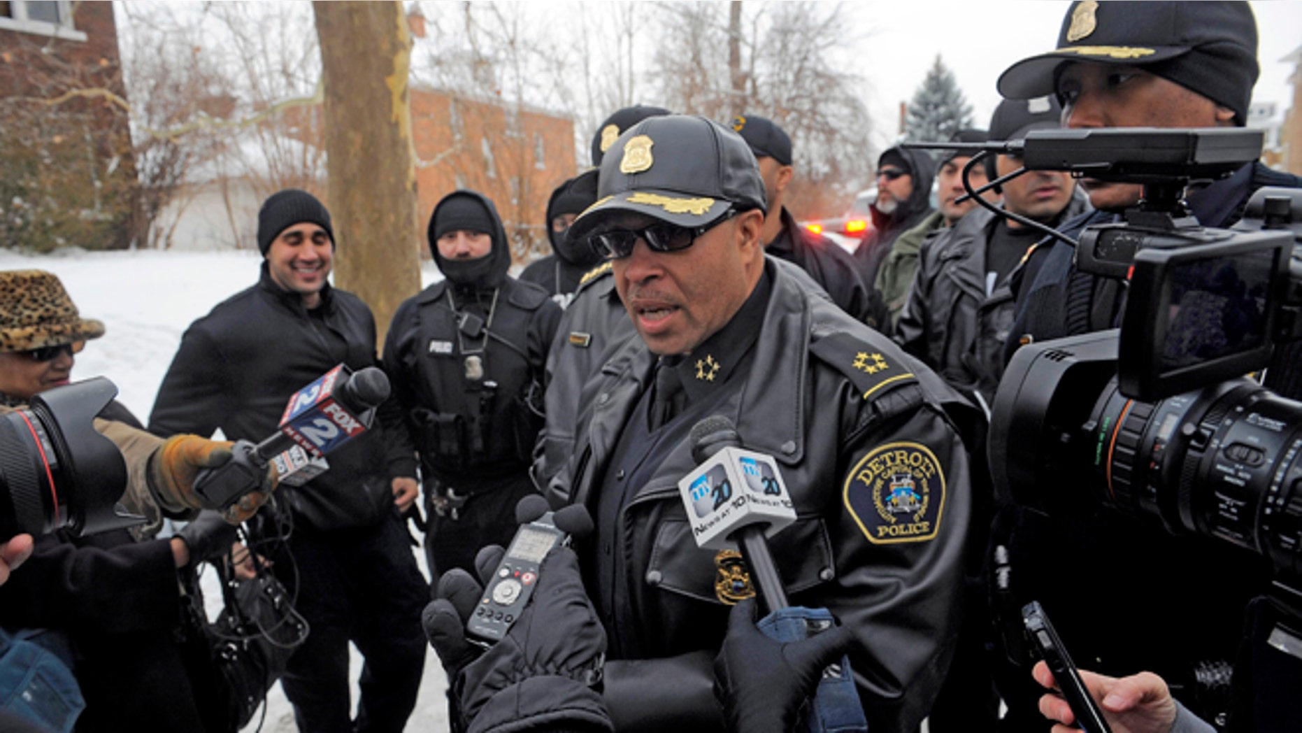 Dec. 17, 2013: Detroit Police Chief James Craig speaks with the media during Operation Mistletoe, a raid targeting drug dealers on Detroit's west side.