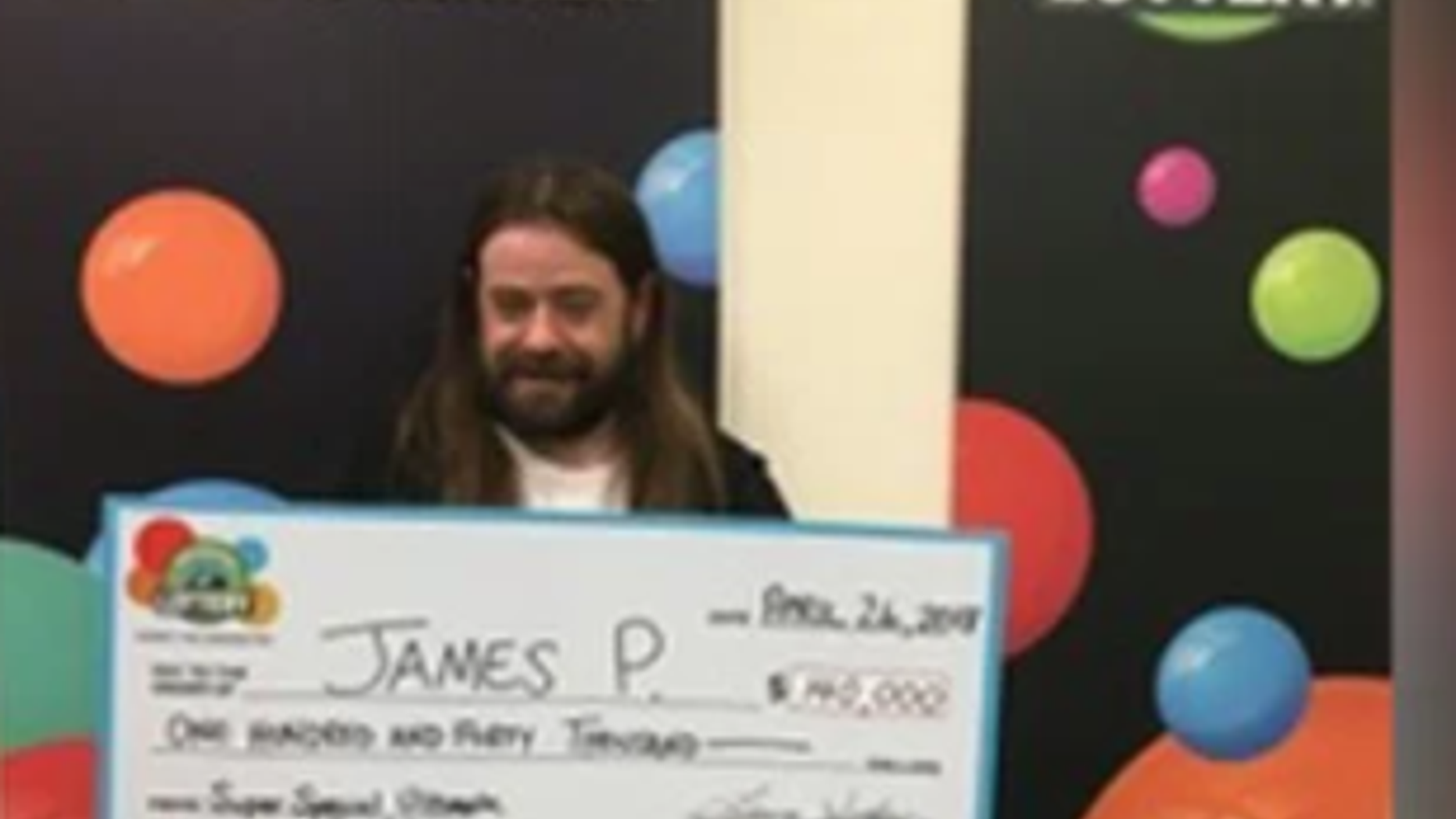 James said he plans to give some of the money to his parents.
