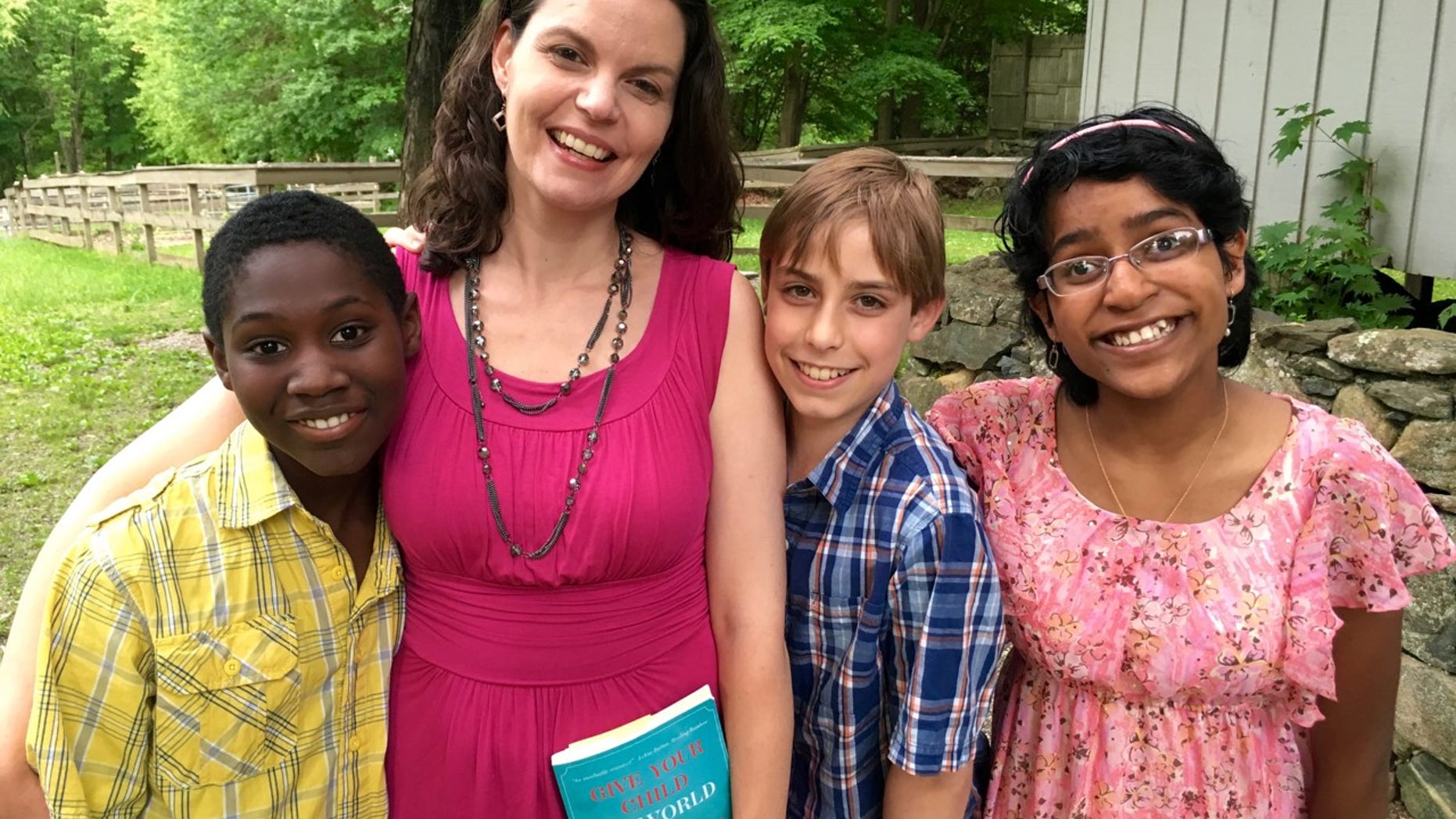 Jamie with her three children.
