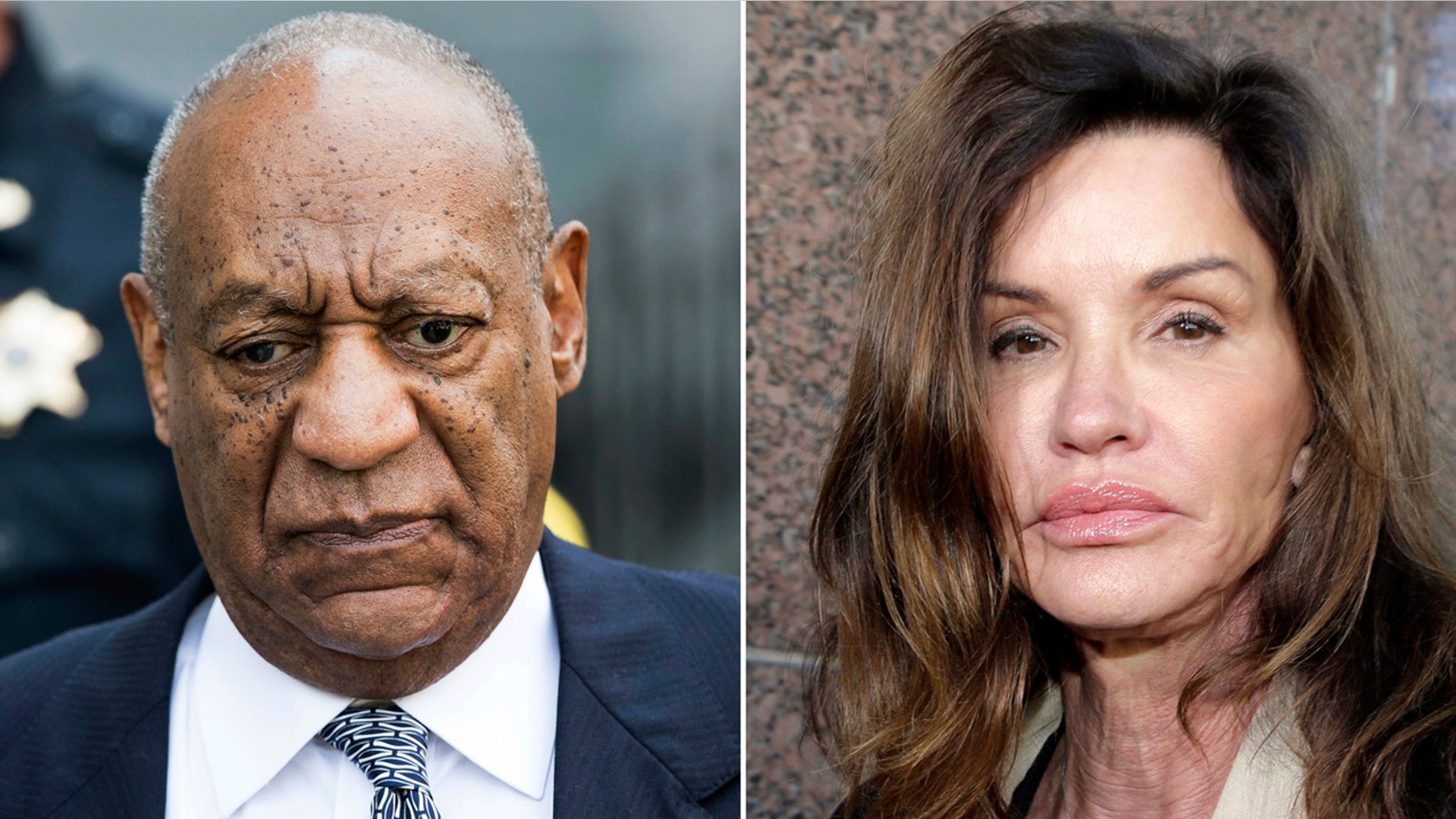 This combination photo shows Bill Cosby leaving Montgomery County Courthouse after a hearing in his sexual assault case in Norristown, Pa., on Aug. 22, 2017, left, and model Janice Dickinson leaving Los Angeles Superior Court after a judge ruled her defamation lawsuit against Bill Cosby on March 29, 2016. Dickinsonââ¬â¢s defamation lawsuit against Bill Cosby can move forward after the California Supreme Court refused an appeal from Cosby. The court said on its website Thursday that it was declining to review Cosbyââ¬â¢s appeal, which had put the case on hold. Dickinson said in 2014 that Cosby drugged and raped her in Lake Tahoe in 1982, then sued him after he and his representatives said her claims were false. (AP Photo)