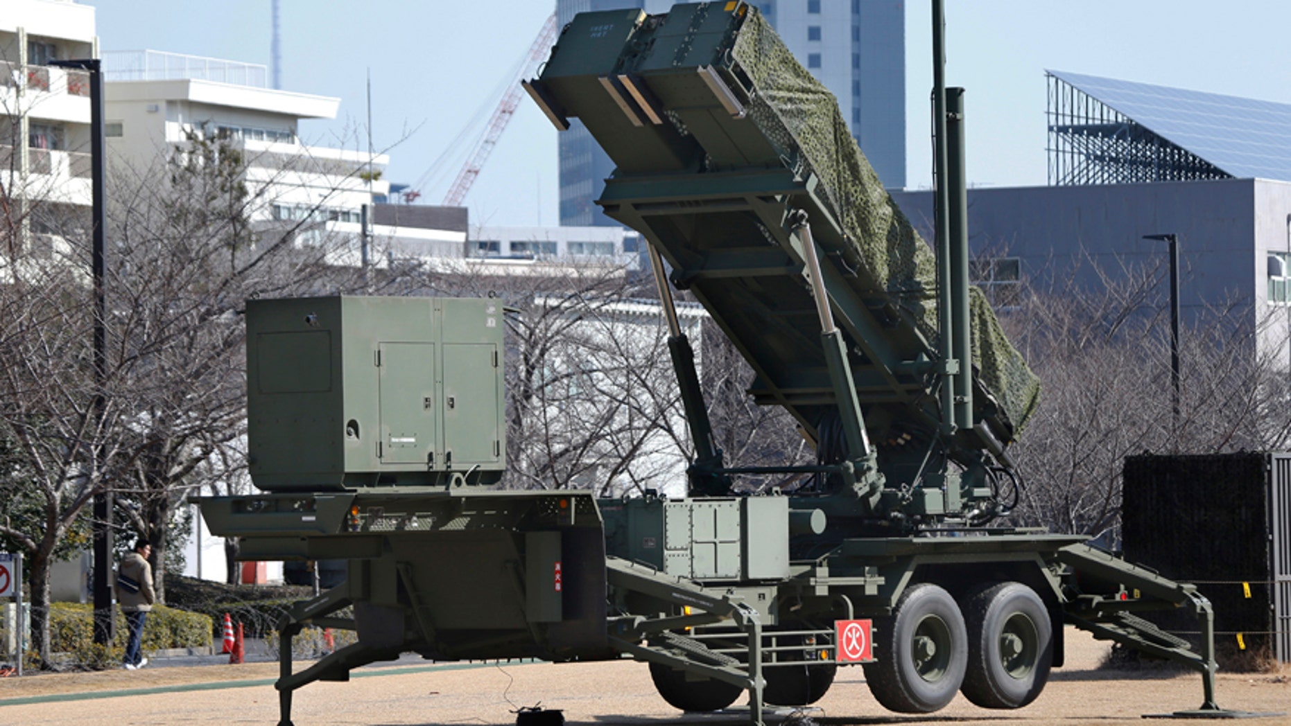 Jan. 31, 2016: A PAC-3 Patriot missile unit deployed for North Korea's rocket launch at the Defense Ministry in Tokyo.