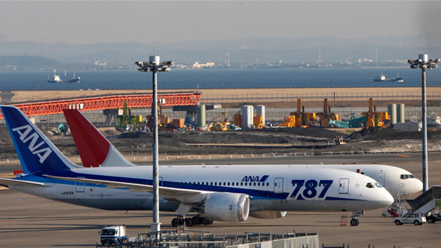 Jan. 30, 2013: An All Nippon Airways' Boeing 787 Dreamliner sits on the tarmac at Haneda Airport in Tokyo. U.S. regulators said Wednesday they asked Boeing Co. to provide a full operating history of lithium-ion batteries used in its grounded 787 Dreamliners after Japan's All Nippon Airways revealed it had repeatedly replaced the batteries even before overheating problems surfaced.