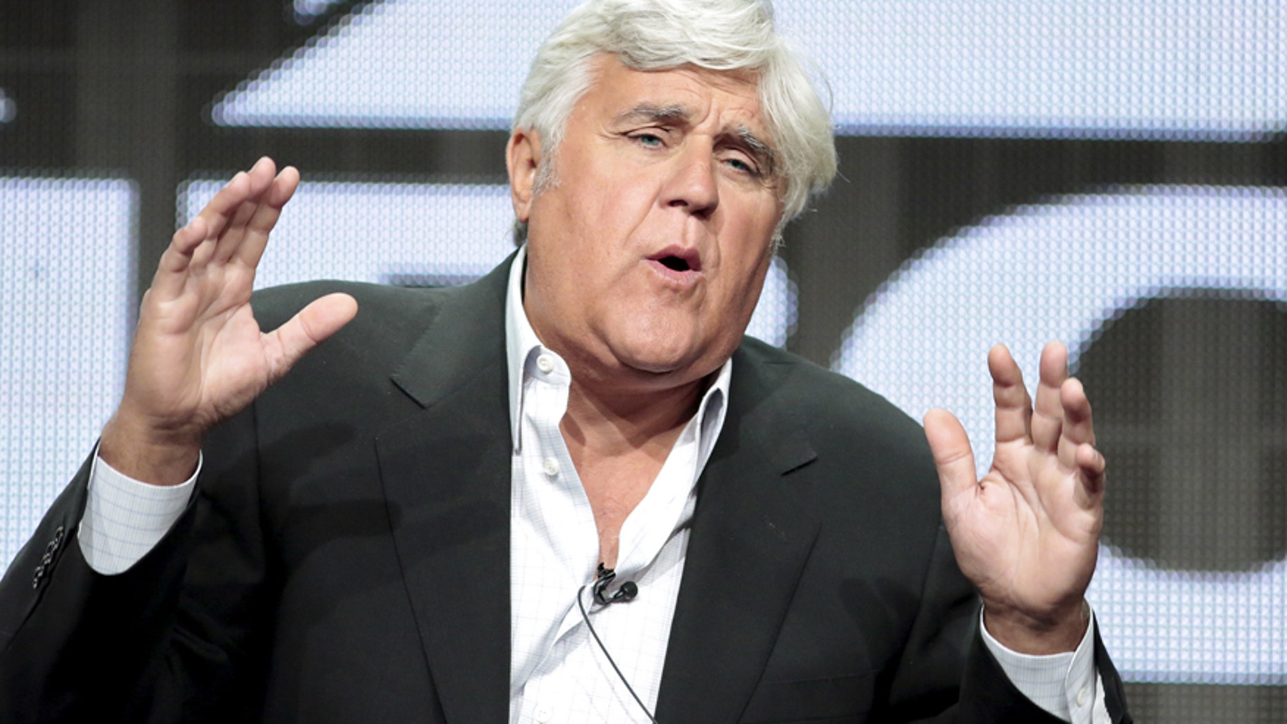 Television personality Jay Leno participates in the NBCUniversal "Jay Leno's Garage" panel at the Television Critics Association (TCA) Summer 2015 Press Tour in Beverly Hills, California August 13, 2015.