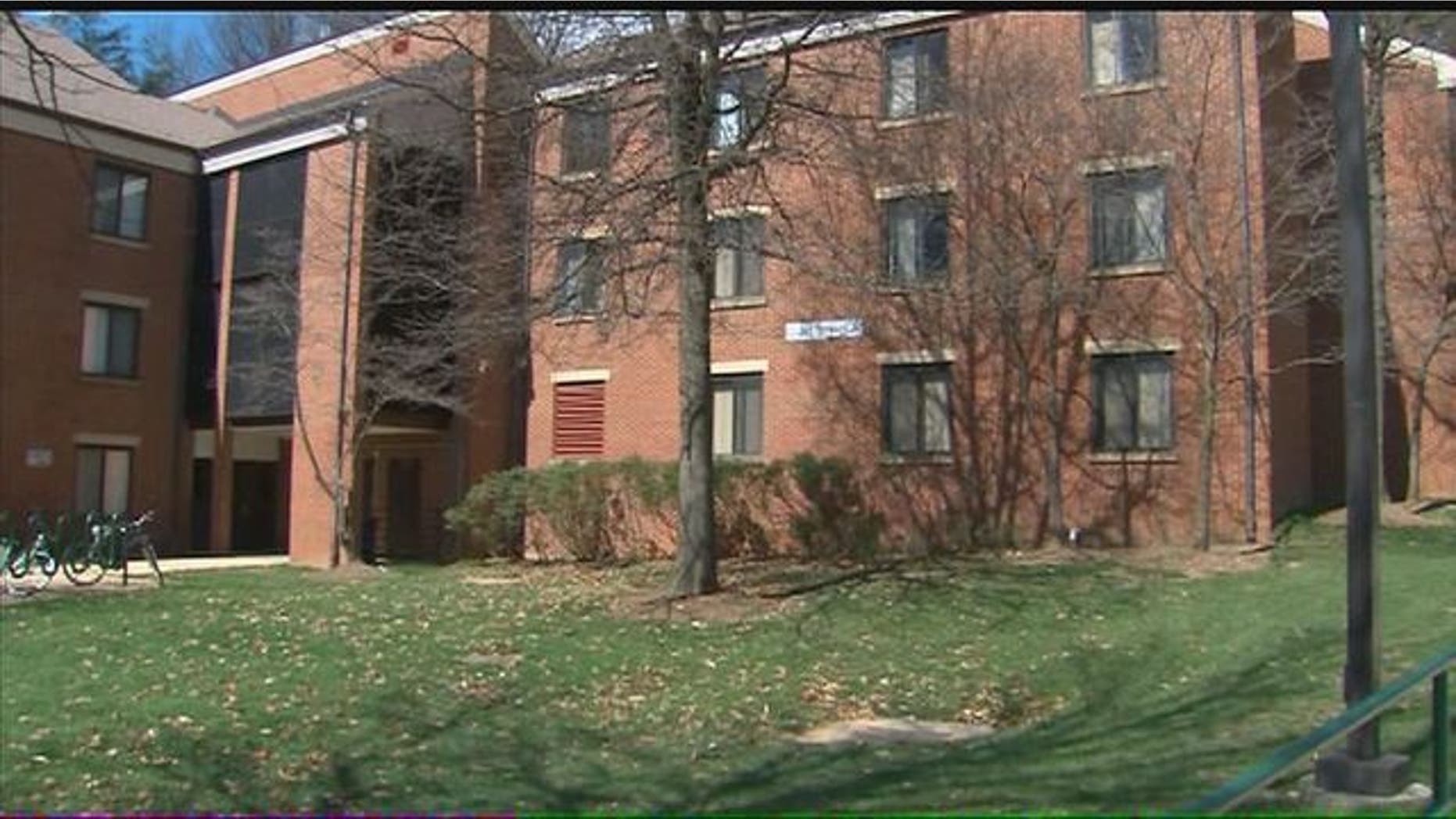 This image, obtained by Fox affiliate WTTG-TV, shows the dormitory where the bomb making materials were found Wednesday.