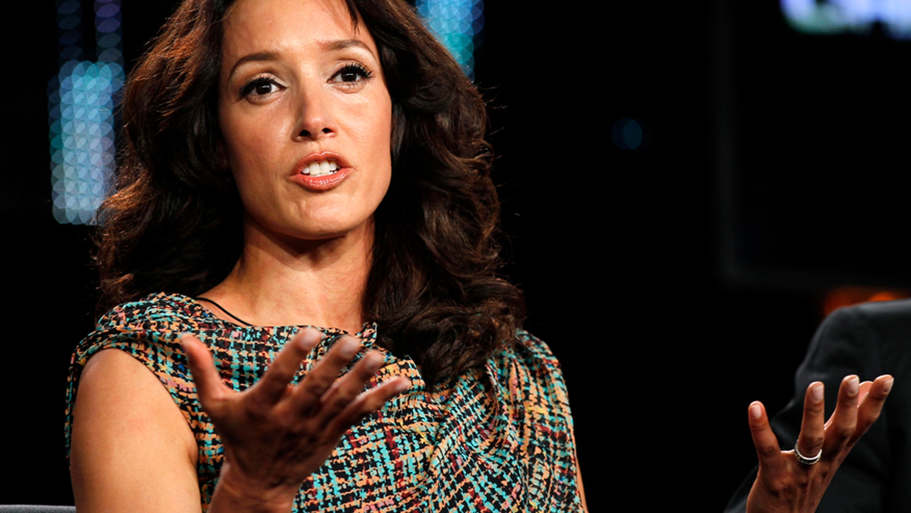 Actress Jennifer Beals takes part in a panel discussion about her show "The Chicago Code" at the Fox Broadcasting Company Winter Press Tour 2011 for the Television Critics Association in Pasadena, California January 11, 2011.