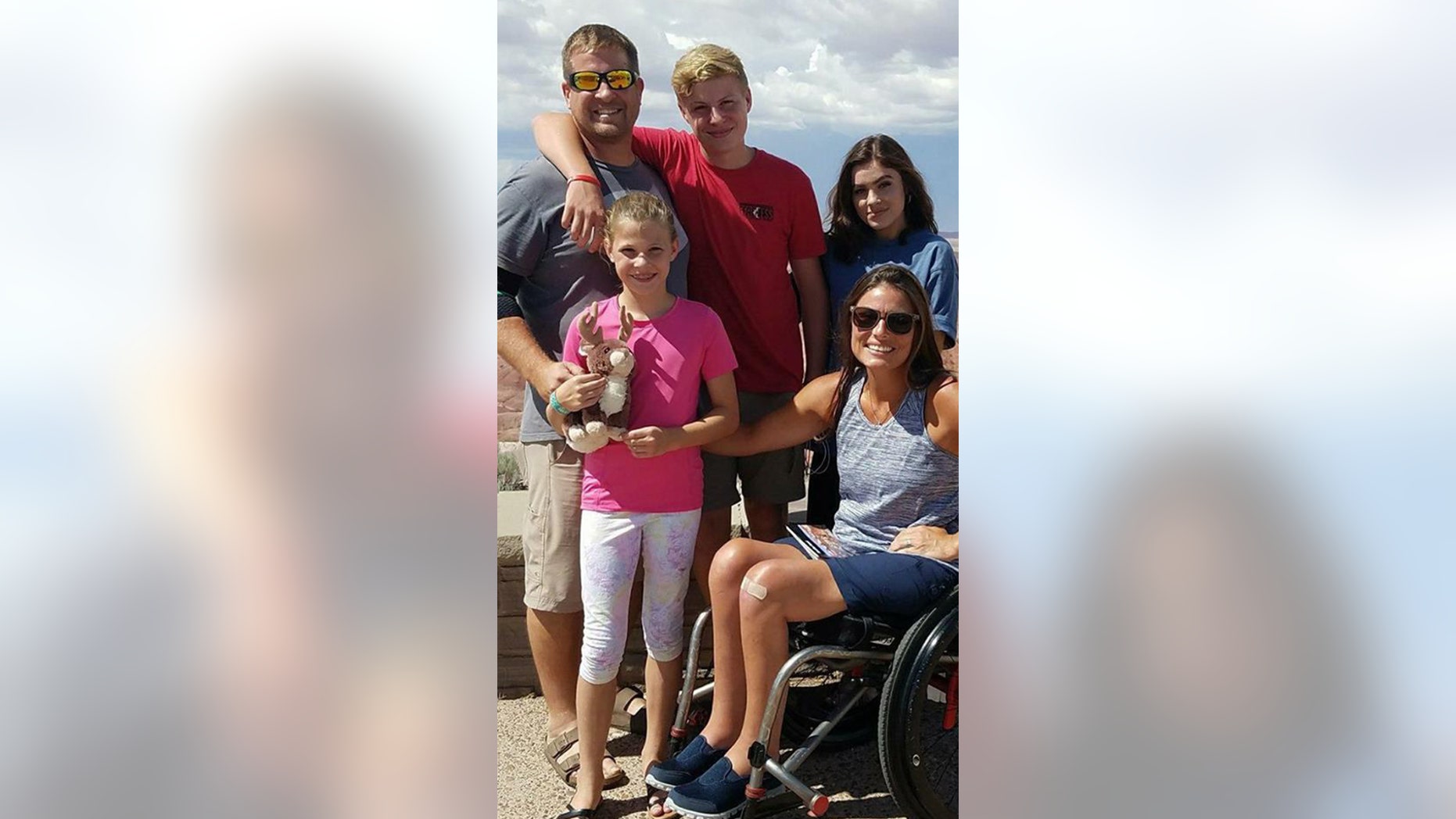 Emma Burkholder, pictured with her parents and two siblings, said it’s a small price to pay for her best friend.