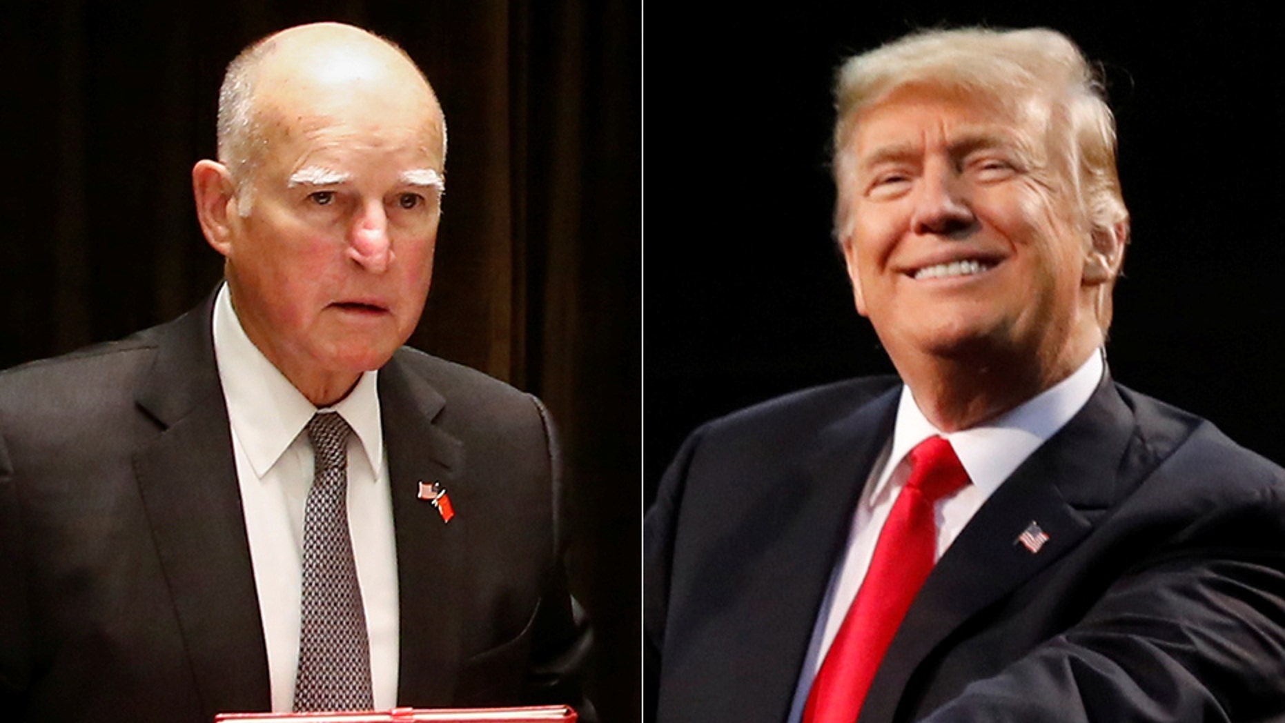 California Gov. Jerry Brown said, "I don't think — President Trump has a fear of the Lord, the fear of the wrath of God."