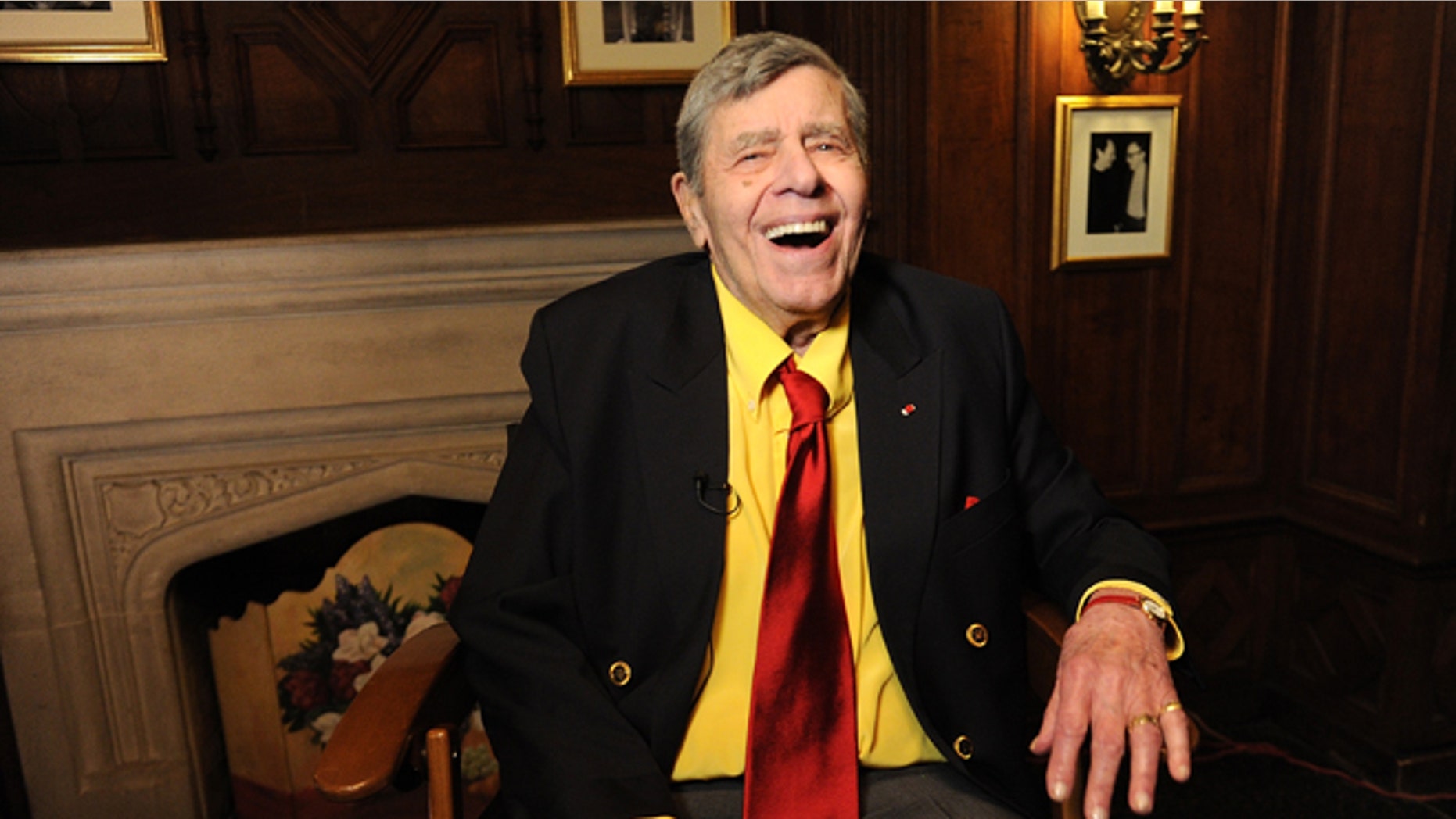 April 8, 2016. Entertainer Jerry Lewis poses for a portrait at the Friars Club before his 90th birthday celebration in New York.