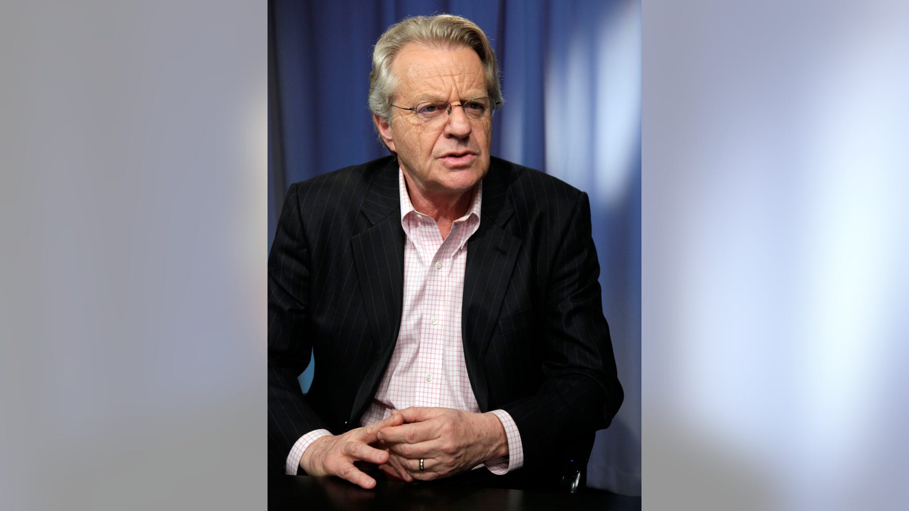 April 15, 2010. Jerry Springer in New York. State Sen. Nina Turner's campaign says Springer will join her on the campaign trail Thursday, Oct. 16, 2014 in northeast Ohio, where she plans to urge Trumbull County residents to vote early during a stop in Warren.