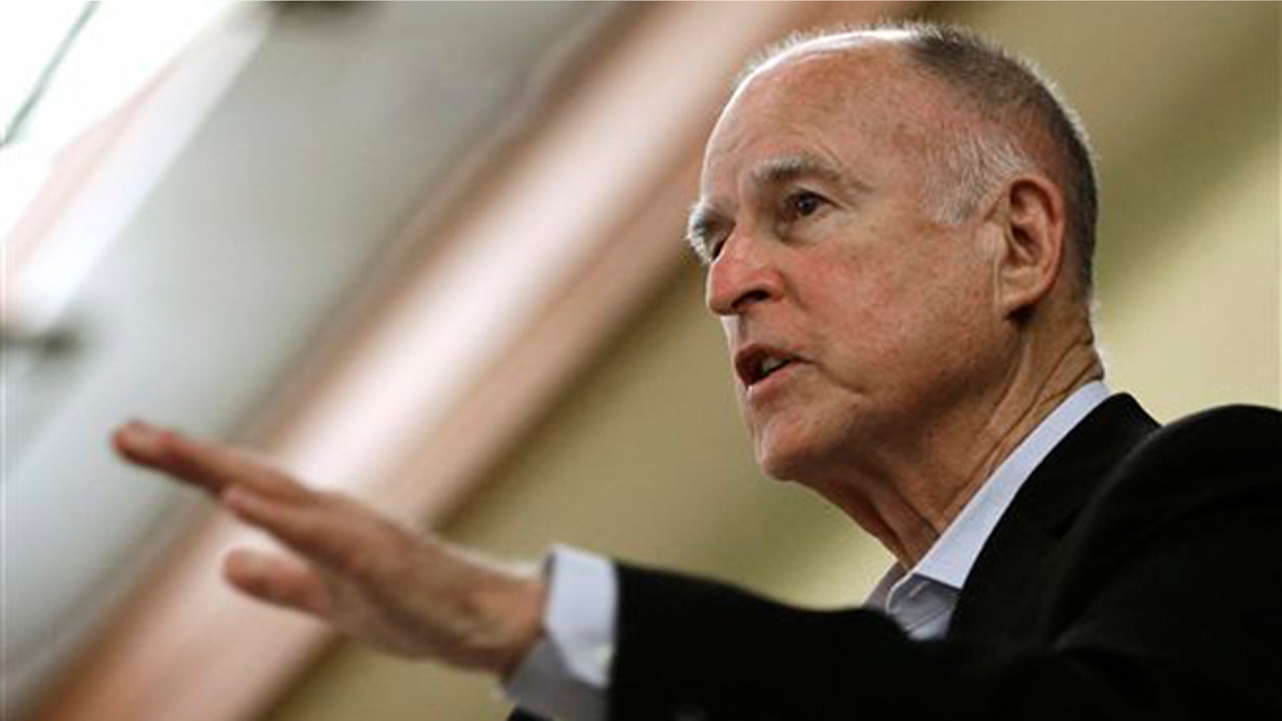 May 27, 2015: In this file photo, California Gov. Jerry Brown addresses a conference in Sacramento, Calif.