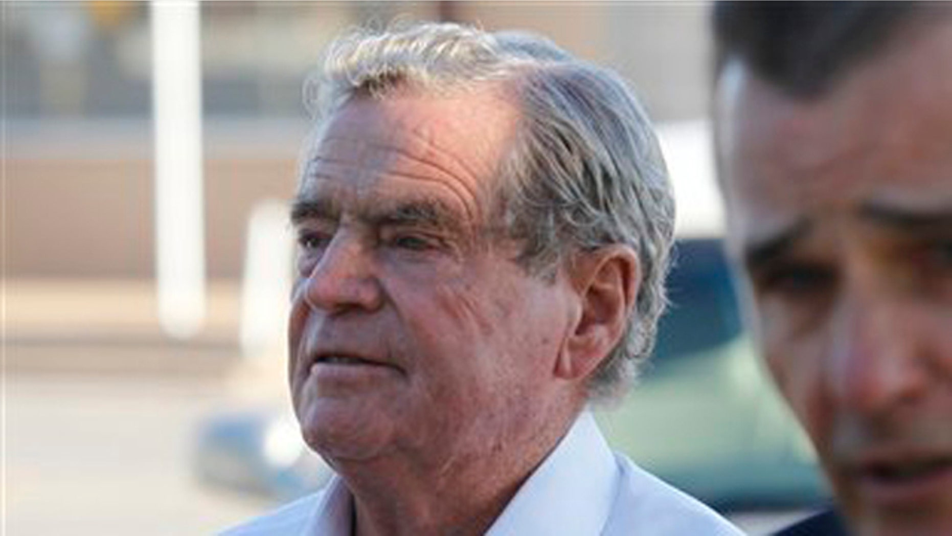 Fredrick Merril Jessop, a former leader of the Fundamentalist Church of Jesus Christ of Latter Day Saints, walks to the front entrance of the Coke County Courthouse in Robert Lee, Texas on Monday, Oct. 31, 2011.