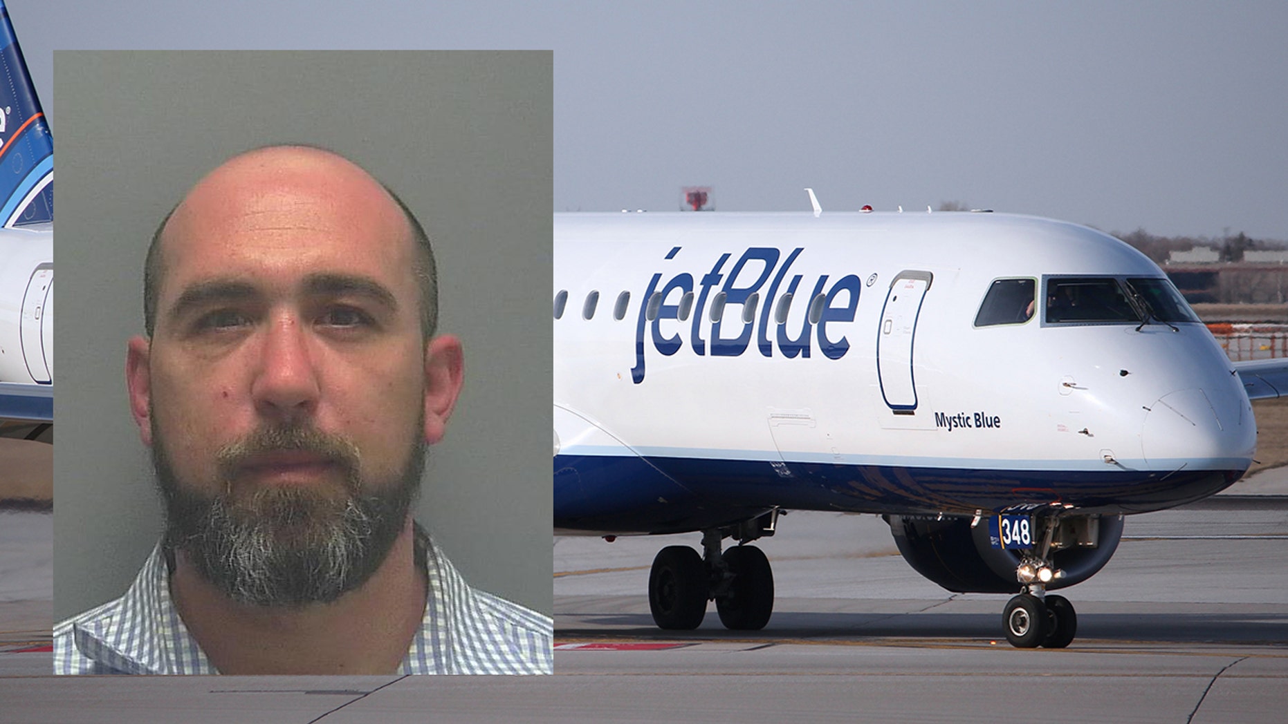 Joseph Gallagher, 35, was charged with disorderly conduct, disorderly intoxication and interfering with the operation of an aircraft following his flight on Saturday.