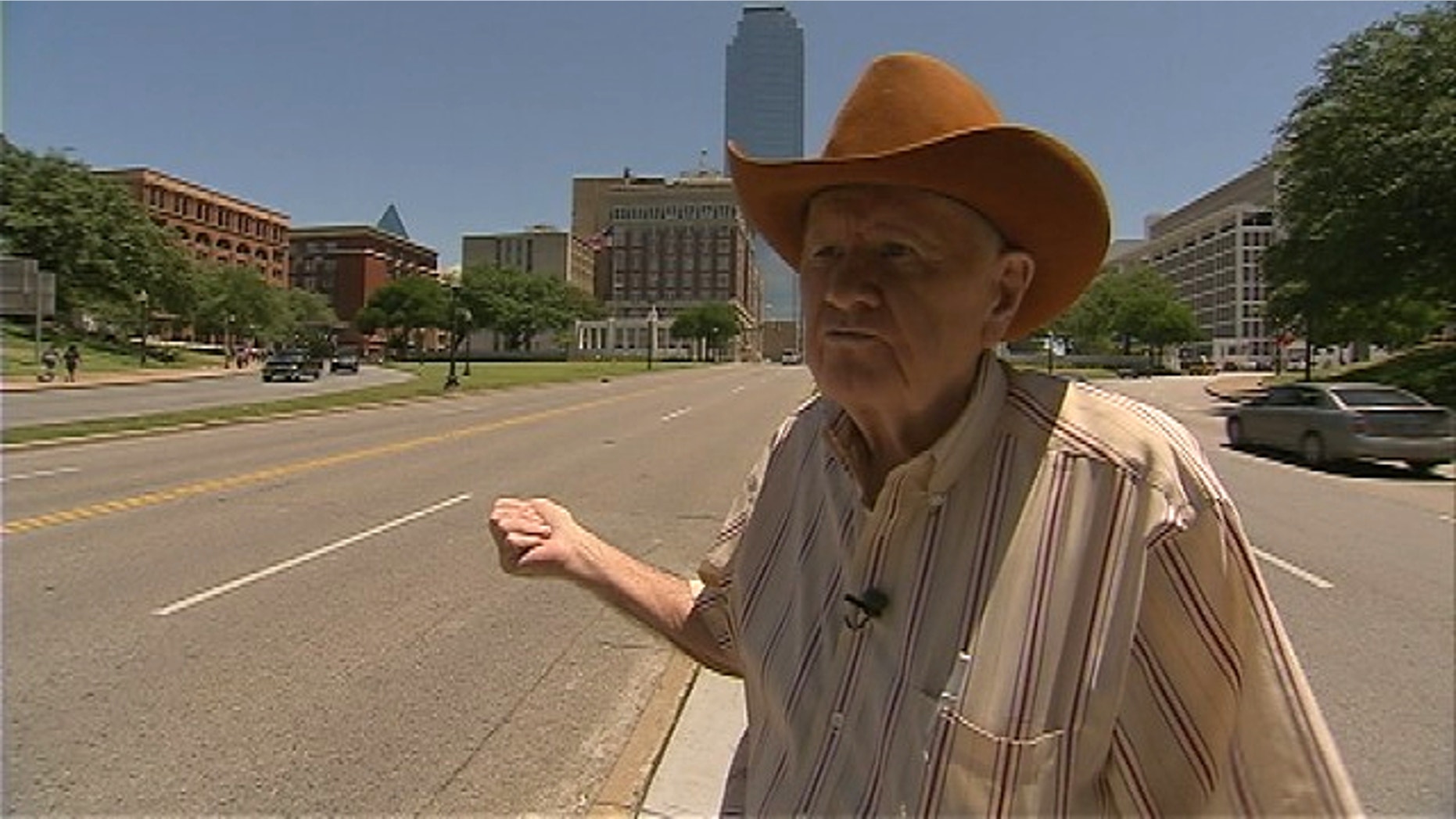 UNDATED: James Tague, 77, was standing near the triple underpass near Dealey Plaza in Dallas, Tx, when he was struck by fragments of concrete during the assassination of President John F. Kennedy on November 22, 1963.