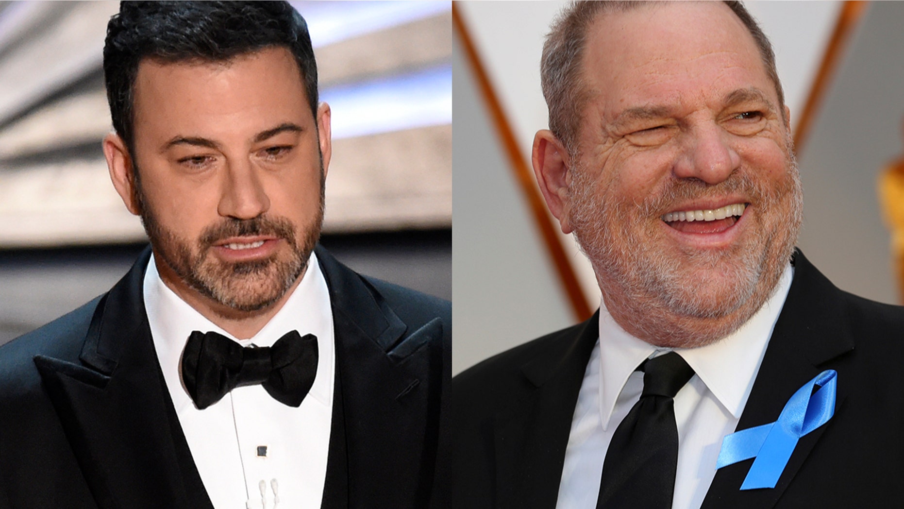 Harvey Weinstein was the butt of several jokes made by Oscars host Jimmy Kimmel.