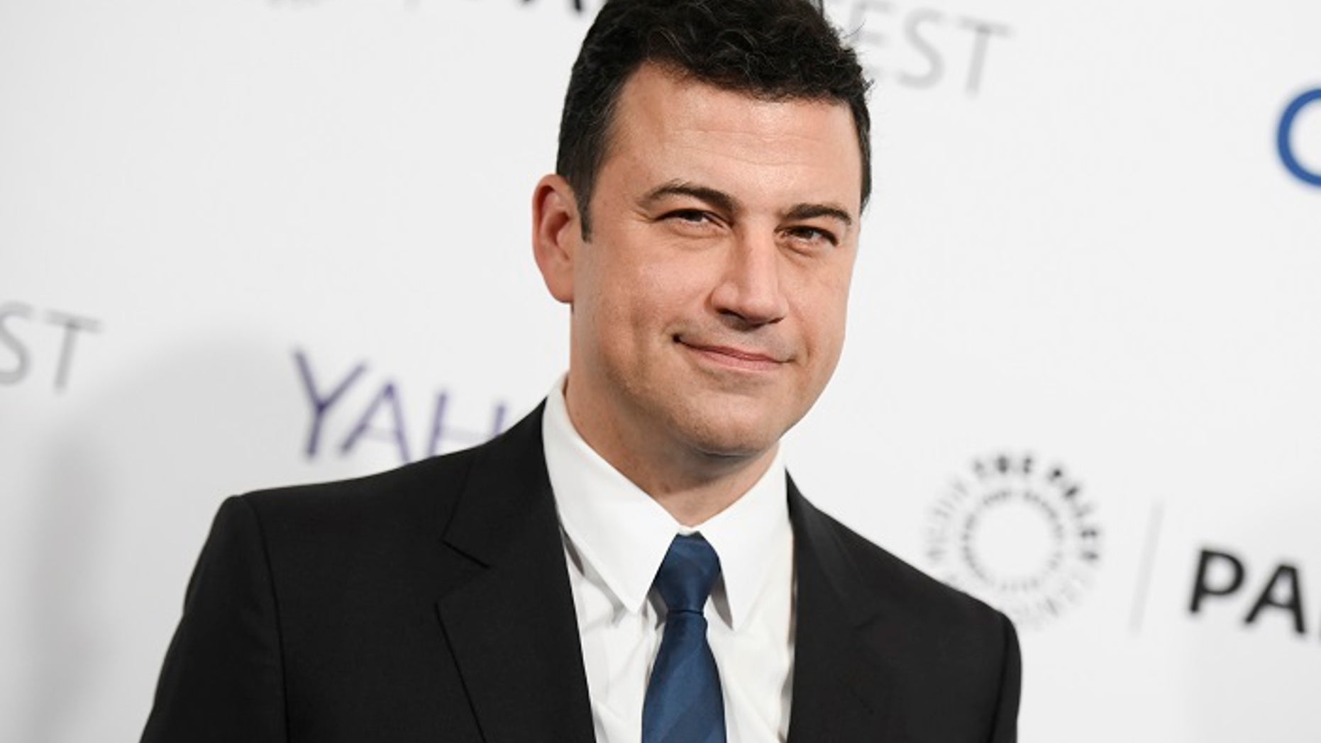 FILE -- In this March 8, 2015, file photo, Jimmy Kimmel arrives at the 32nd Annual Paleyfest : "Scandal" held at The Dolby Theatre in Los Angeles.
