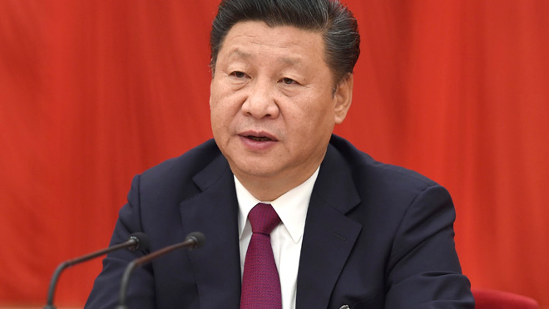 Chinese President Xi Jinping speaks during the opening ceremony of the BRICS Business Forum at the Xiamen International Conference and Exhibition Center in Xiamen in southeastern China's Fujian Province, Sunday, Sept. 3, 2017.