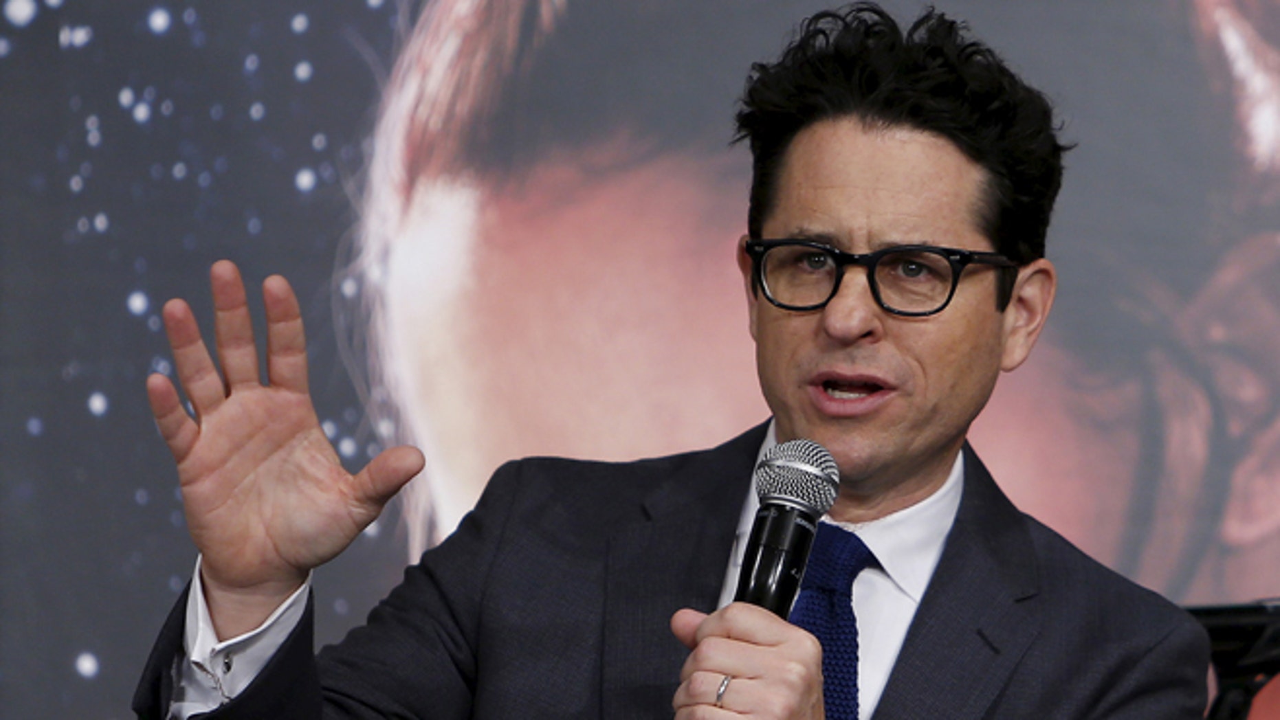 Director J.J. Abrams speaks at a press conference for his next film 